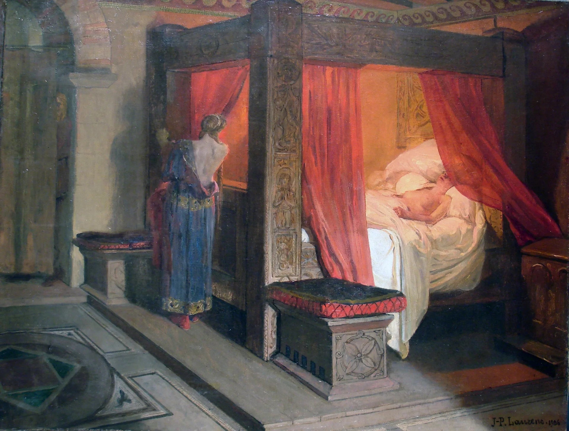 La muerte de Galeswinthe - Jean-Paul Laurens image 1 reproduction d’œuvre d’art à l’huile