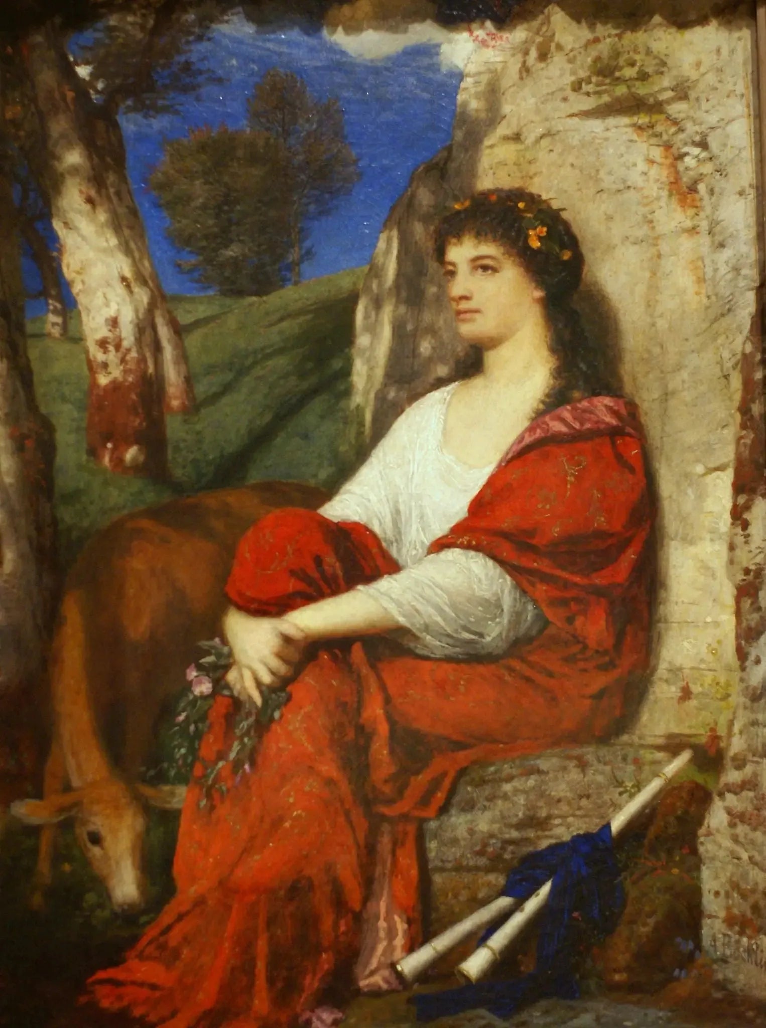 La Muse Euterpe - Arnold Böcklin image 1 copie peinte à la main à l’huile