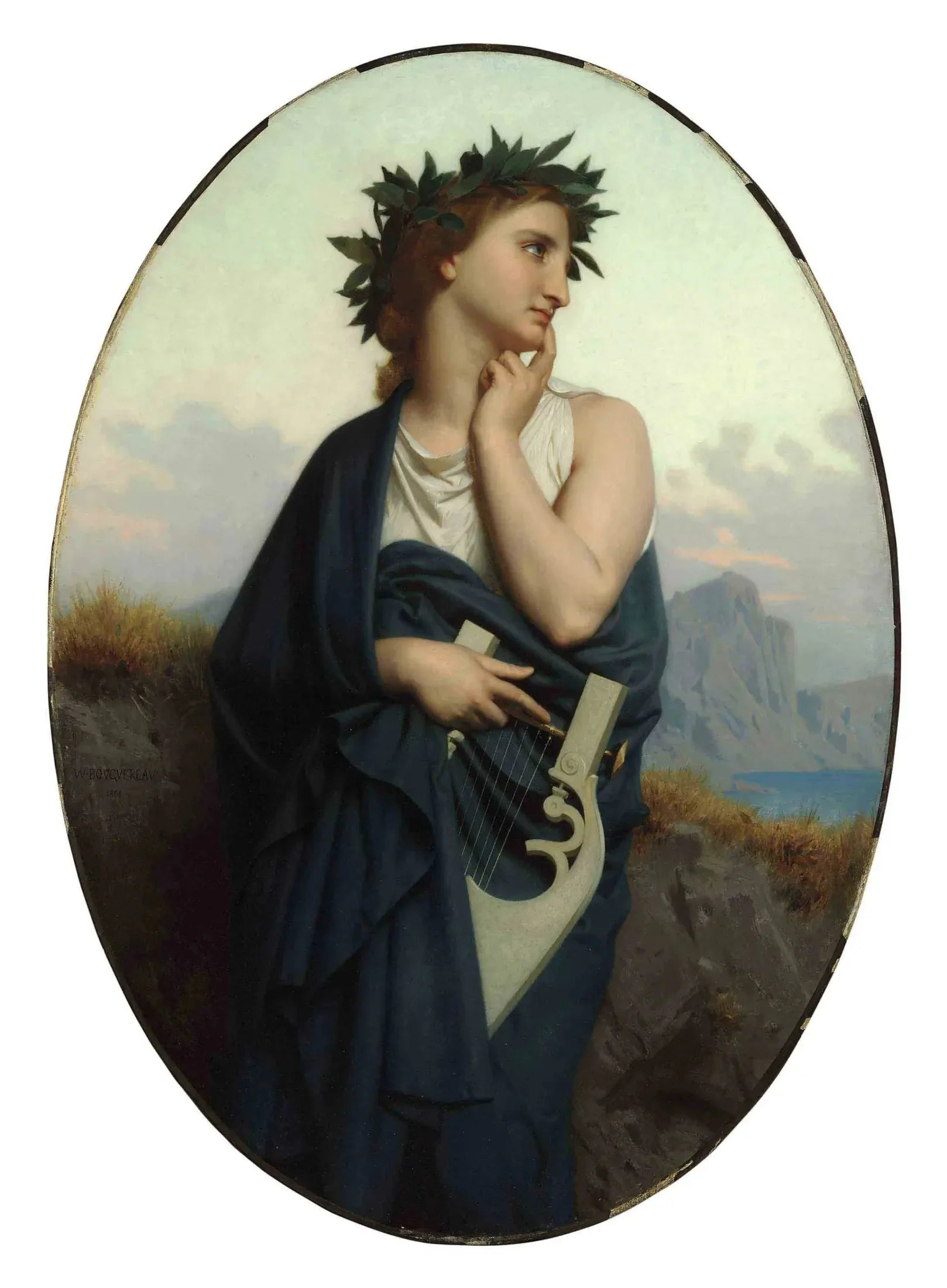 La Muse (Philomèle) - Bouguereau image 1 reproduction de peinture à l’huile