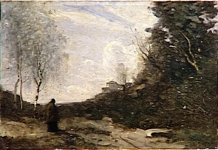 La Muse rustique - Jean-Baptiste Camille Corot image 1 tableau peint à l’huile sur toile