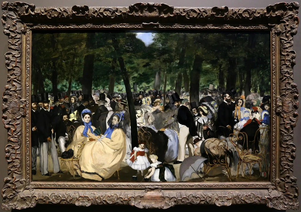 La Musique aux Tuileries - Édouard Manet image 2 copie de tableau peinte à la main