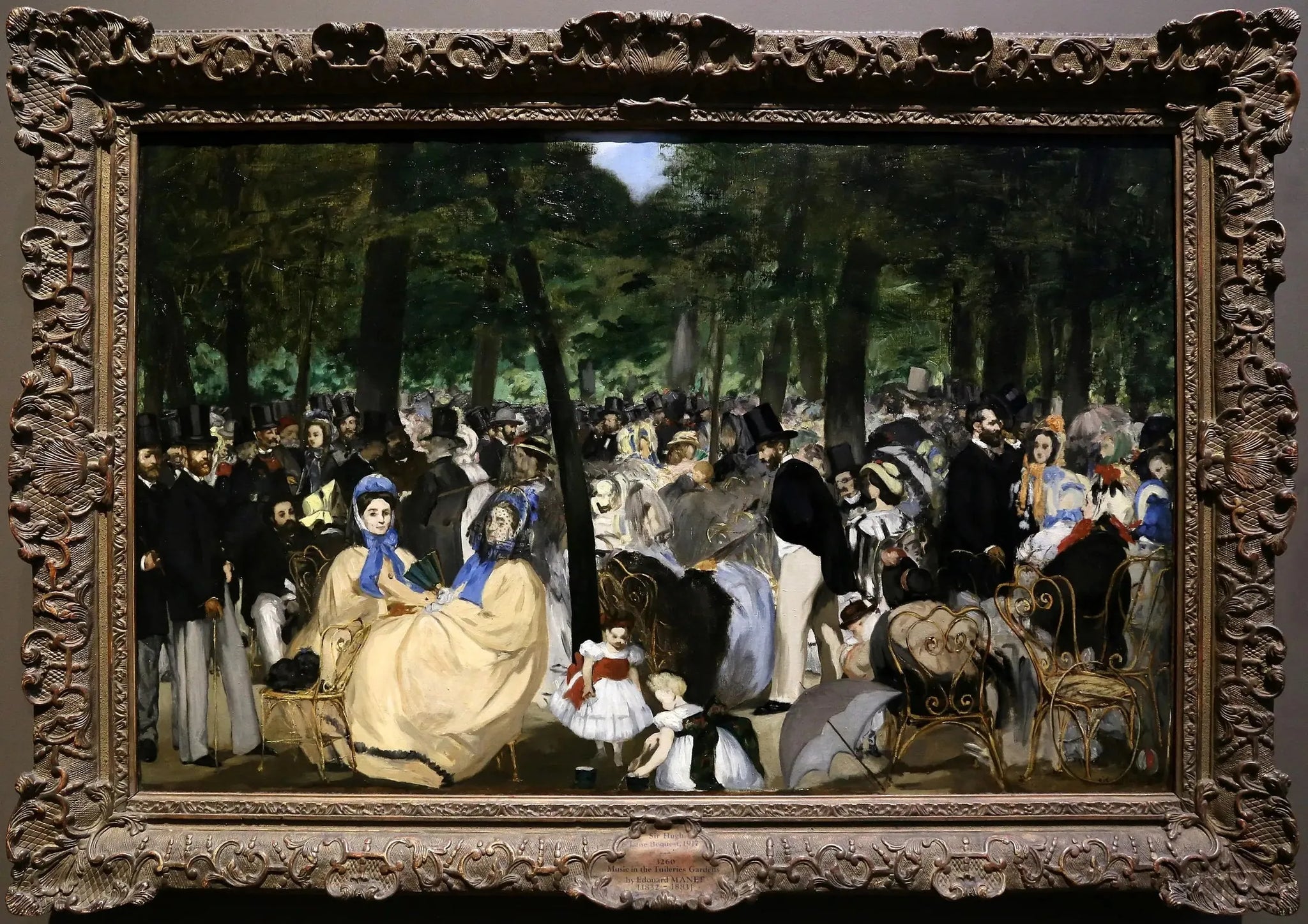 La Musique aux Tuileries - Édouard Manet image 2 copie de tableau peinte à la main