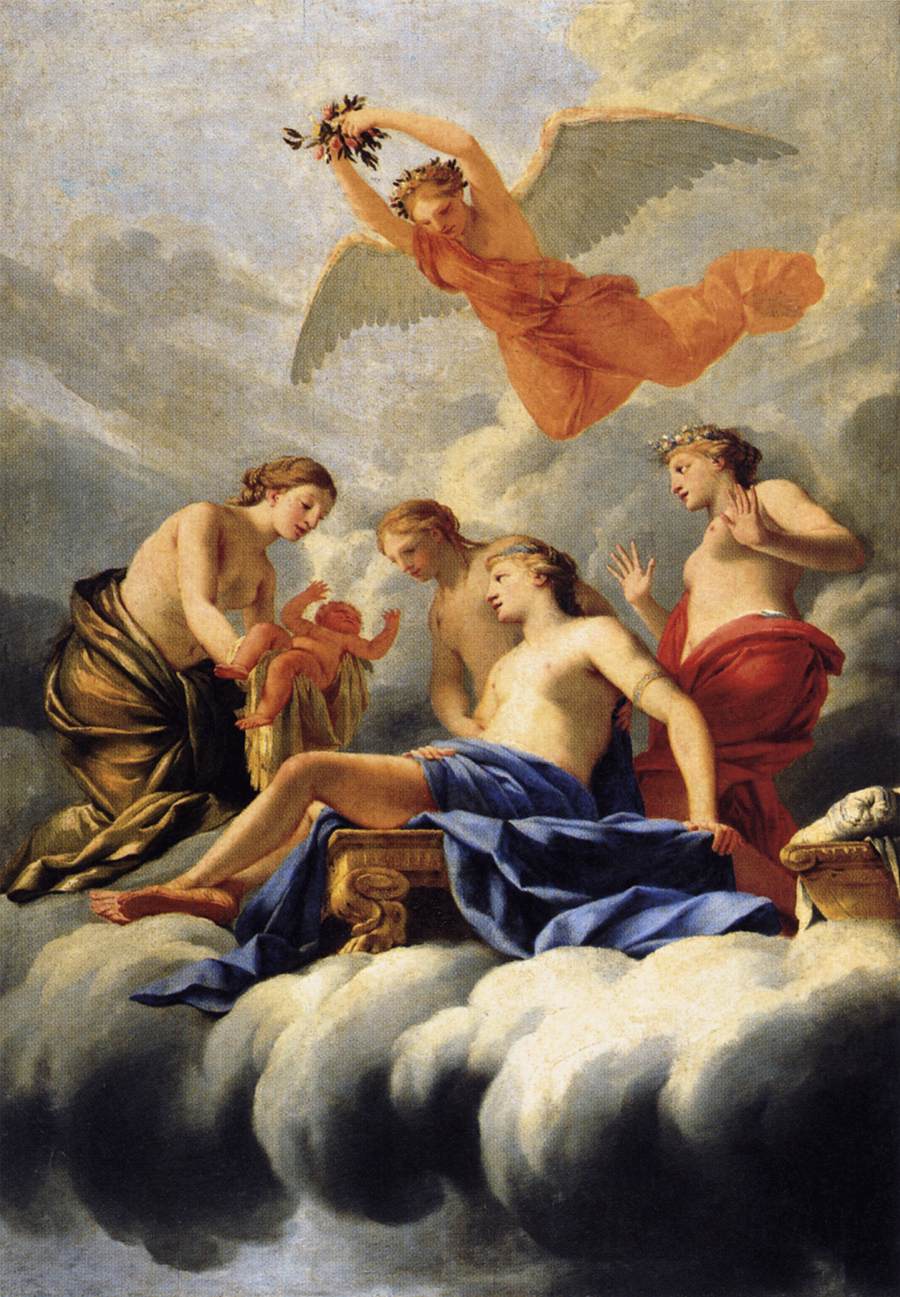 La Naissance de l'amour - Eustache Le Sueur image 1 reproduction de peinture à l’huile