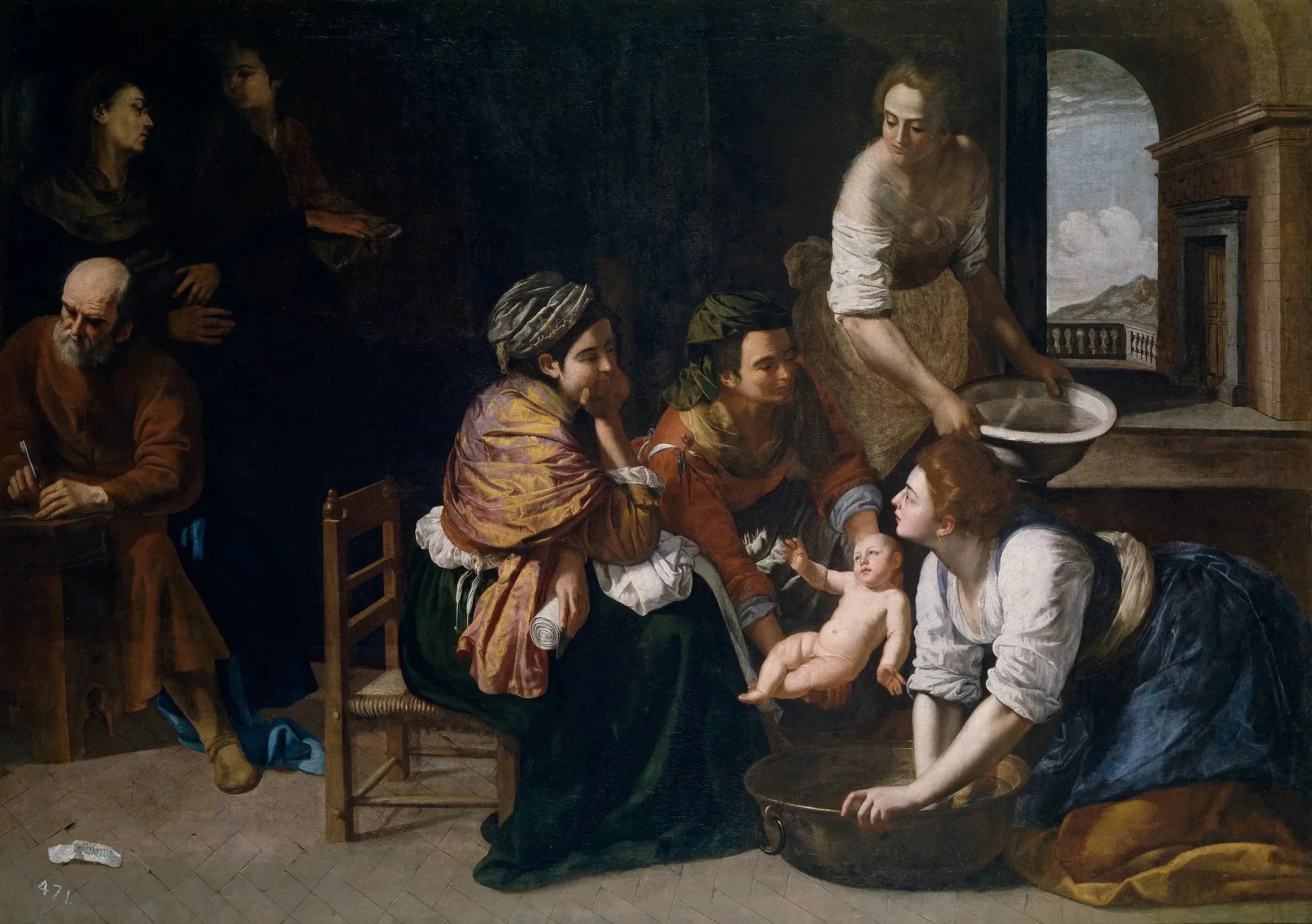 La Naissance de Saint Jean Baptiste - Artemisia Gentileschi image 1 tableau peint à l’huile sur toile