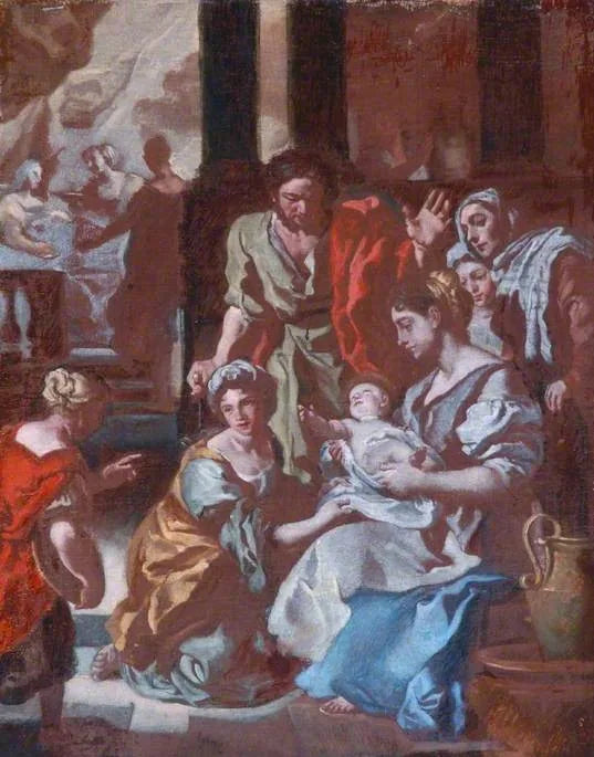 La Naissance de la Vierge - Francesco Solimena image 1 reproduction de peinture à l’huile