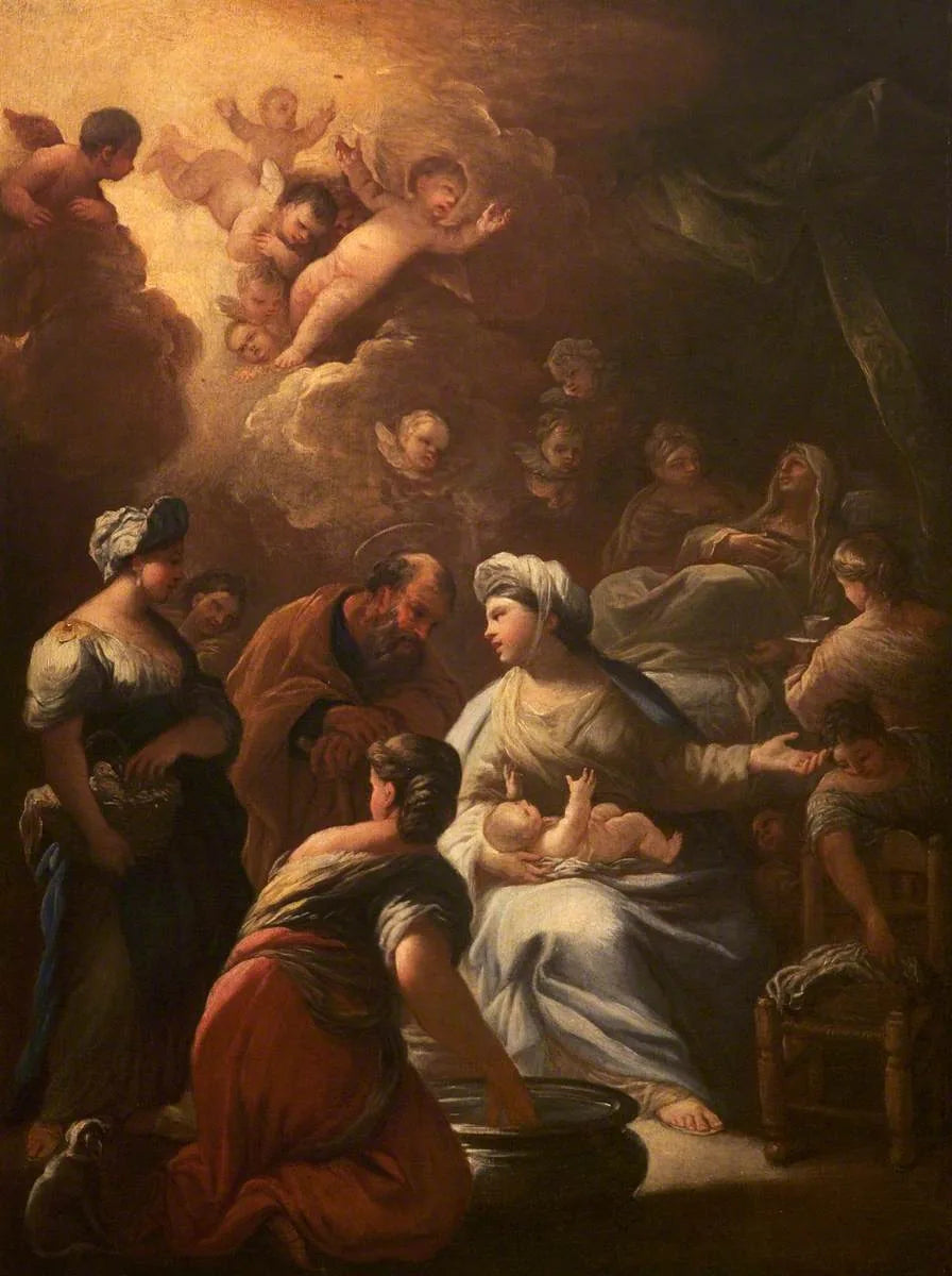 La naissance de la Vierge Marie - Luca Giordano image 1 copie de tableau peinte à la main