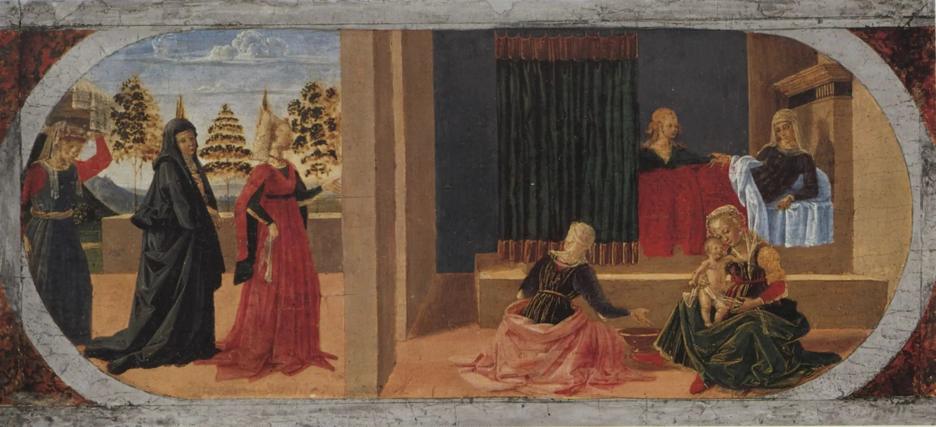 La Naissance de la Vierge - Pietro Perugino image 1 reproduction d’œuvre d’art à l’huile