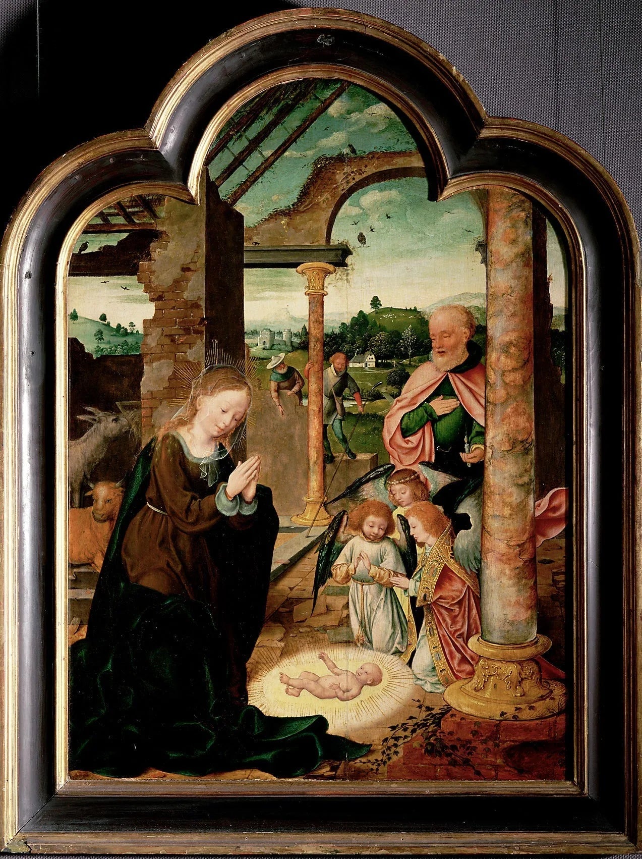 La naissance du Christ - Joos van Cleve image 1 reproduction artisanale de tableau