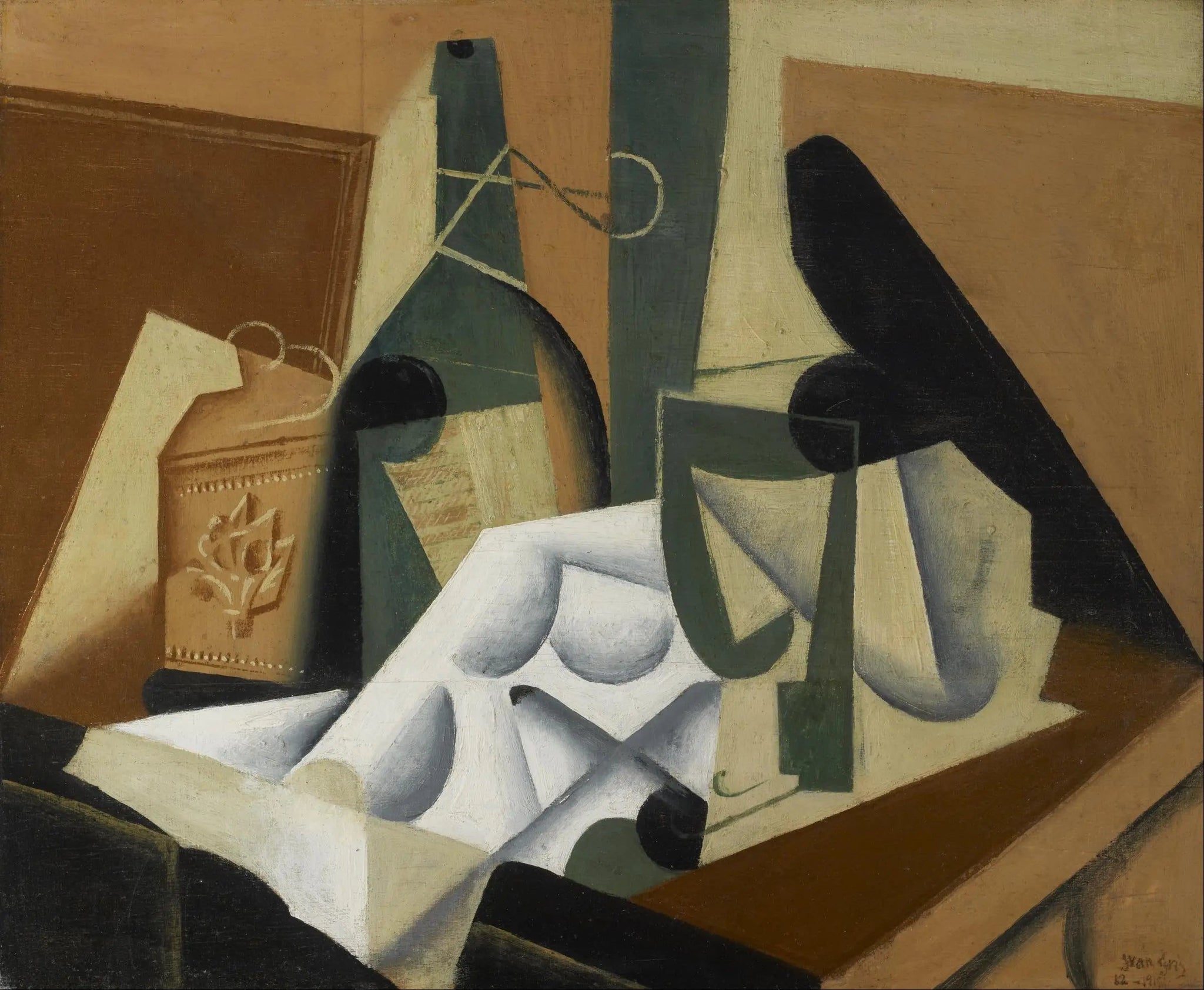 La nappe blanche - Juan Gris image 1 copie peinte à la main à l’huile