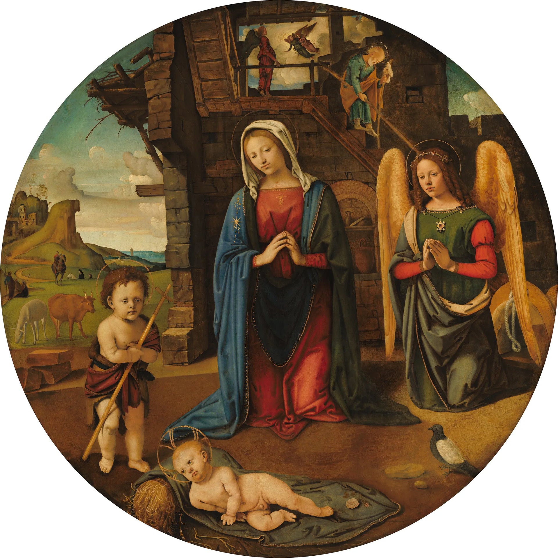 La Nativité avec l'Enfant saint Jean - Piero di Cosimo image 1 reproduction artisanale de tableau