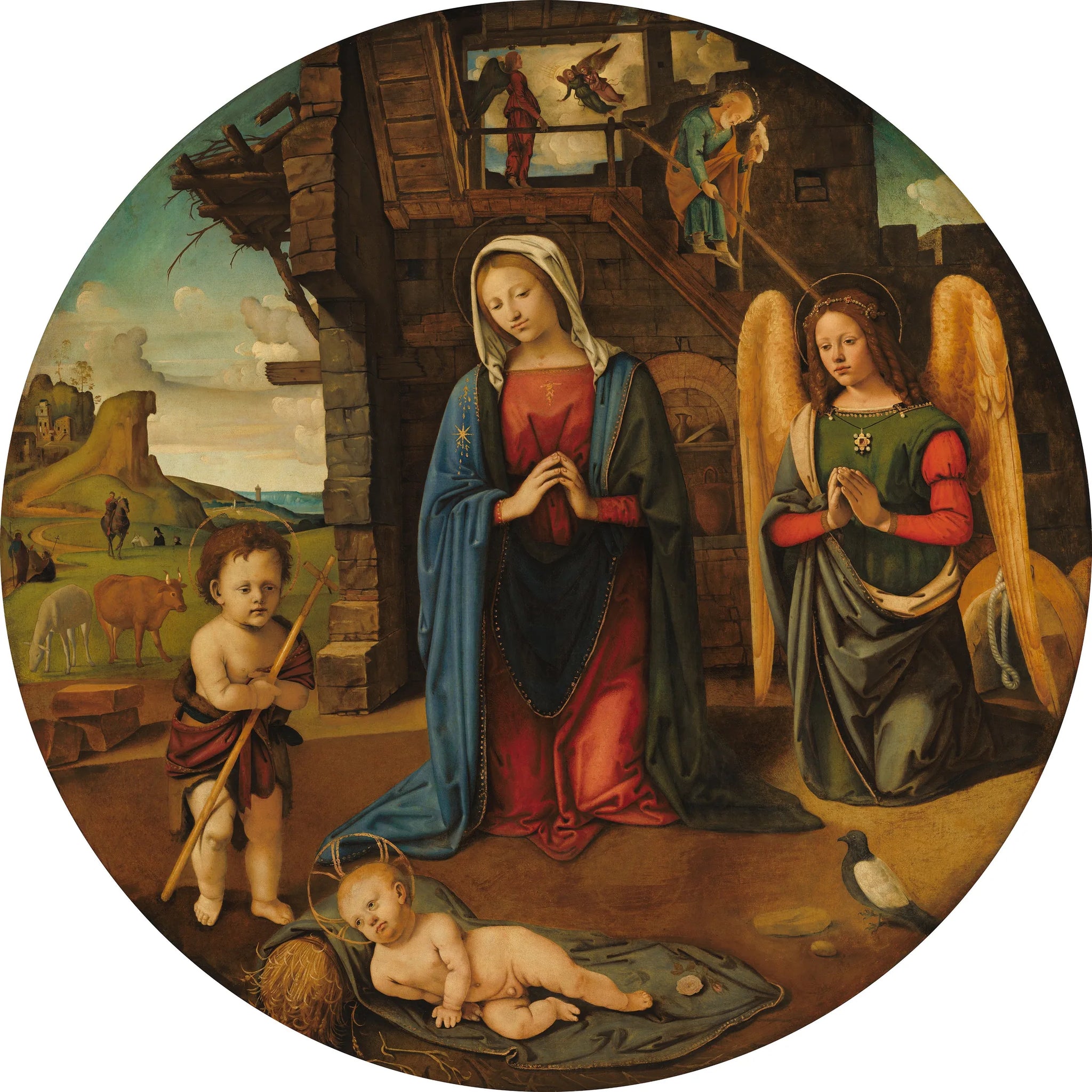 La Nativité avec l'Enfant saint Jean - Piero di Cosimo image 1 reproduction artisanale de tableau