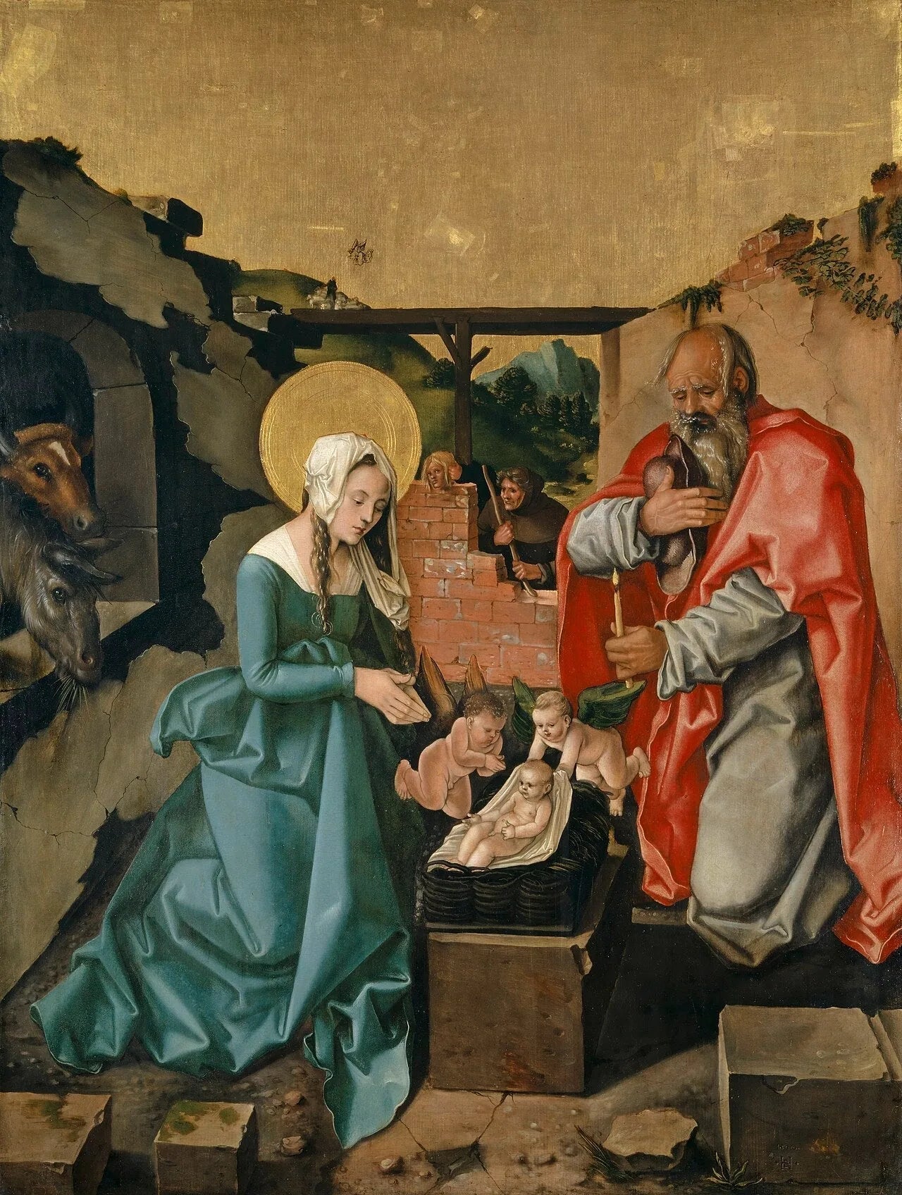 La nativité (Bâle) - Hans Baldung Grien image 1 reproduction de peinture à l’huile
