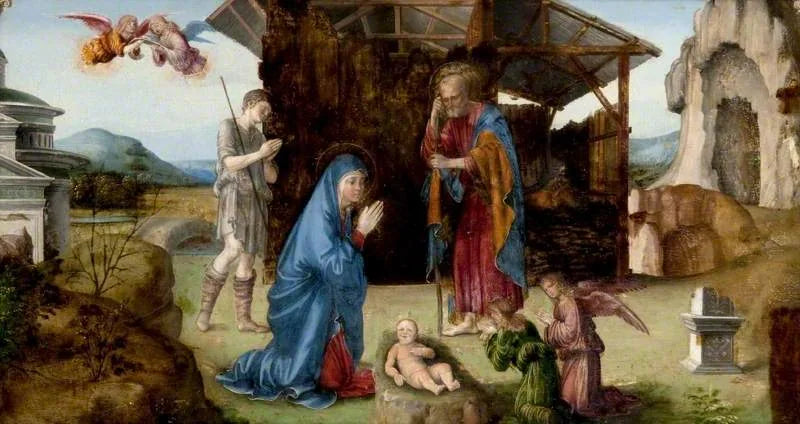 La Nativité du Christ - Francesco Francia image 1 copie de tableau peinte à la main