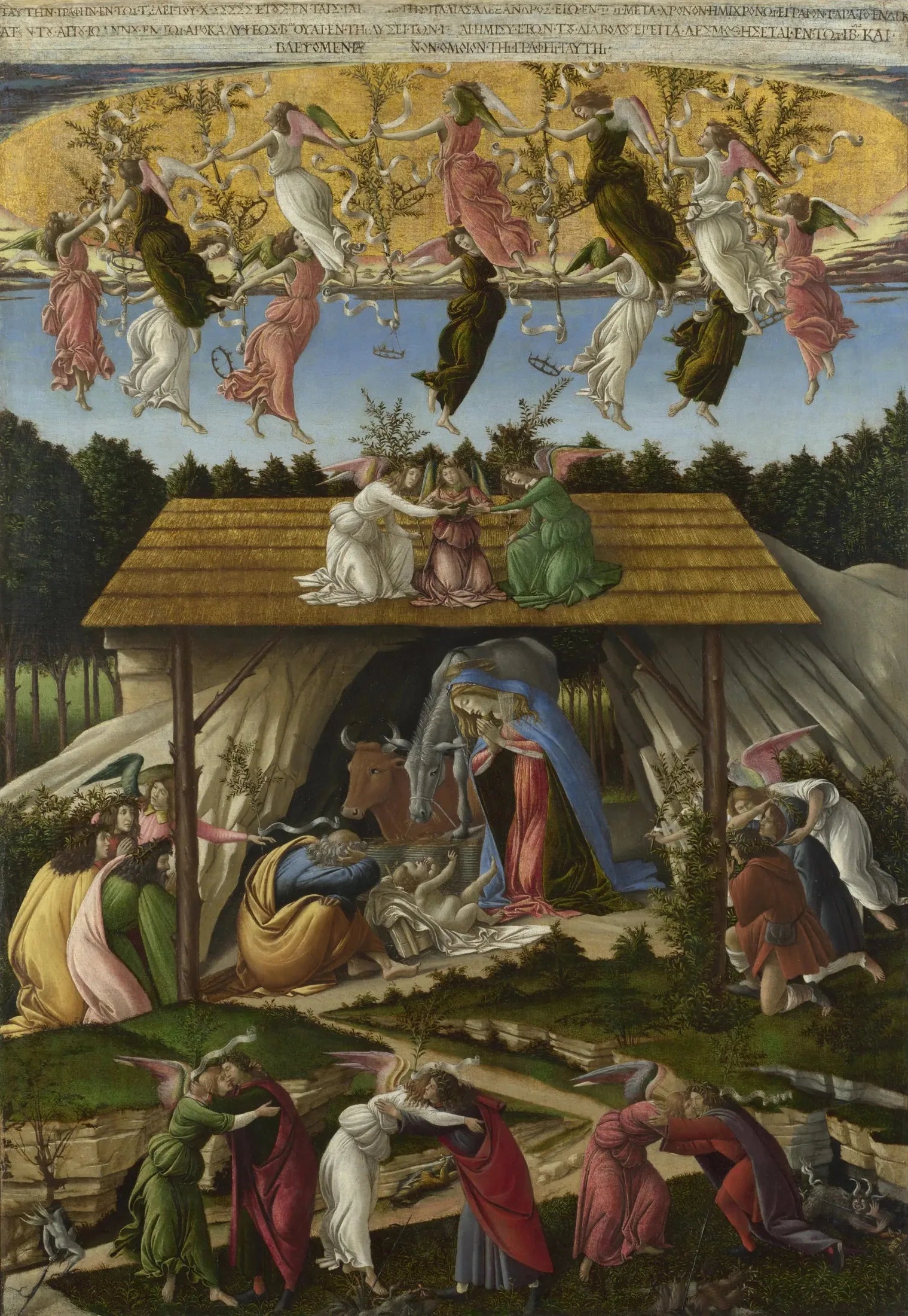 La Nativité mystique - Sandro Botticelli image 1 reproduction de peinture à l’huile