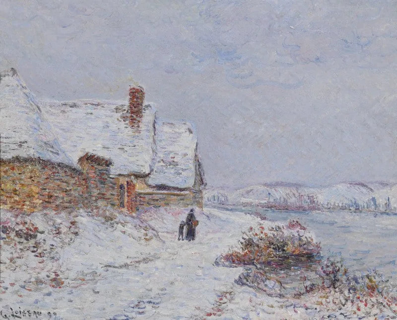 La neige à Tournedos sur Seine - Gustave Loiseau image 1 reproduction réalisée par Alpha Reproduction