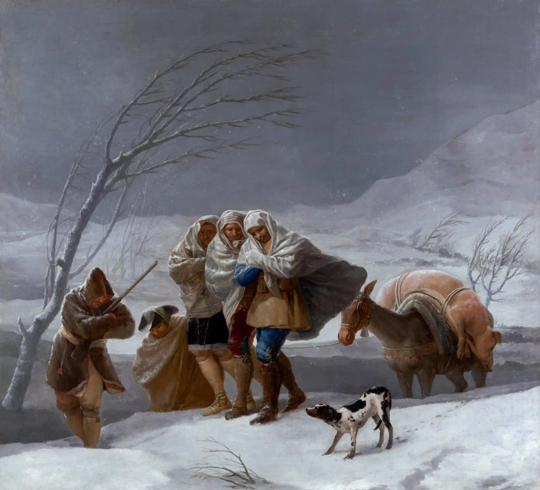 La Neige - Francisco de Goya image 1 tableau peint à l’huile sur toile