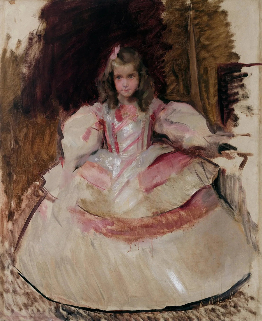 La niña María Figueroa vestida de menina - Joaquín Sorolla