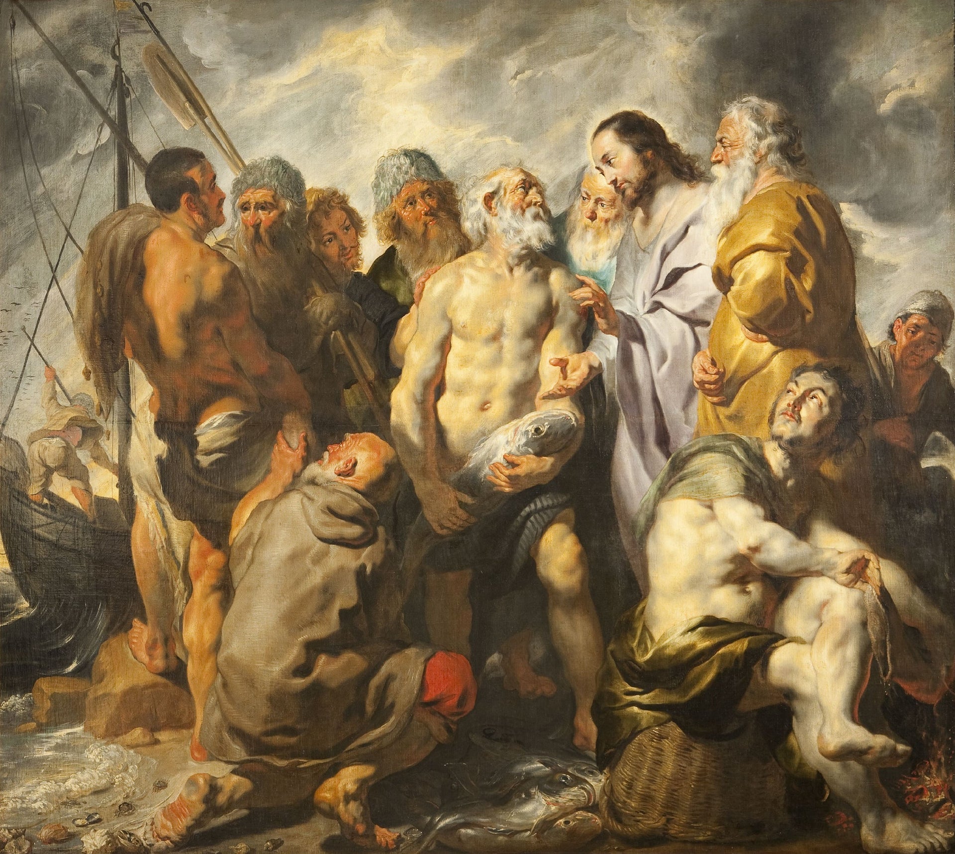 La nomination de Pierre comme pasteur principal de l'Église - Jacob Jordaens image 1 reproduction d’œuvre d’art à l’huile