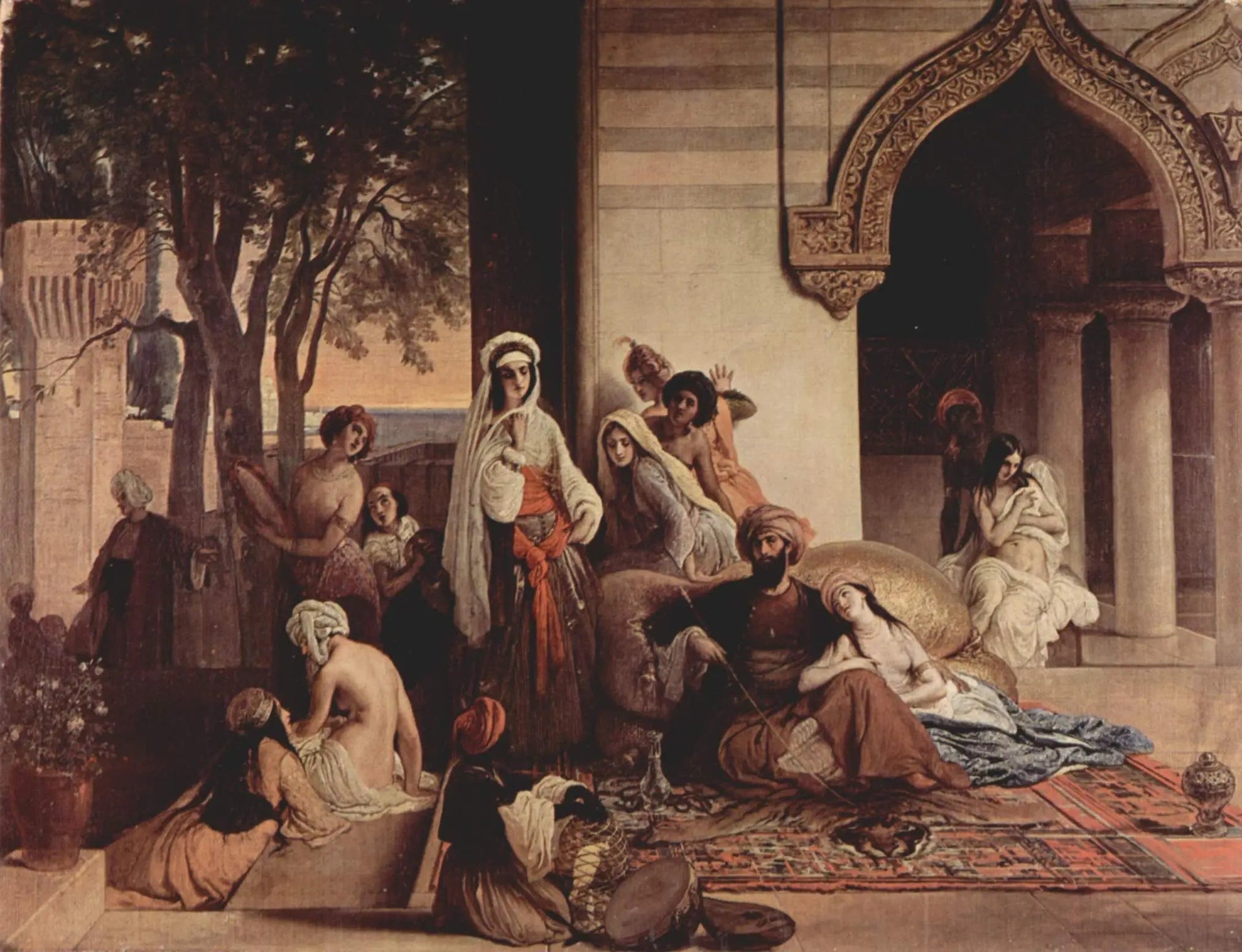 La Nouvelle Favorite (scène de harem) - Francesco Hayez image 1 copie de tableau peinte à la main
