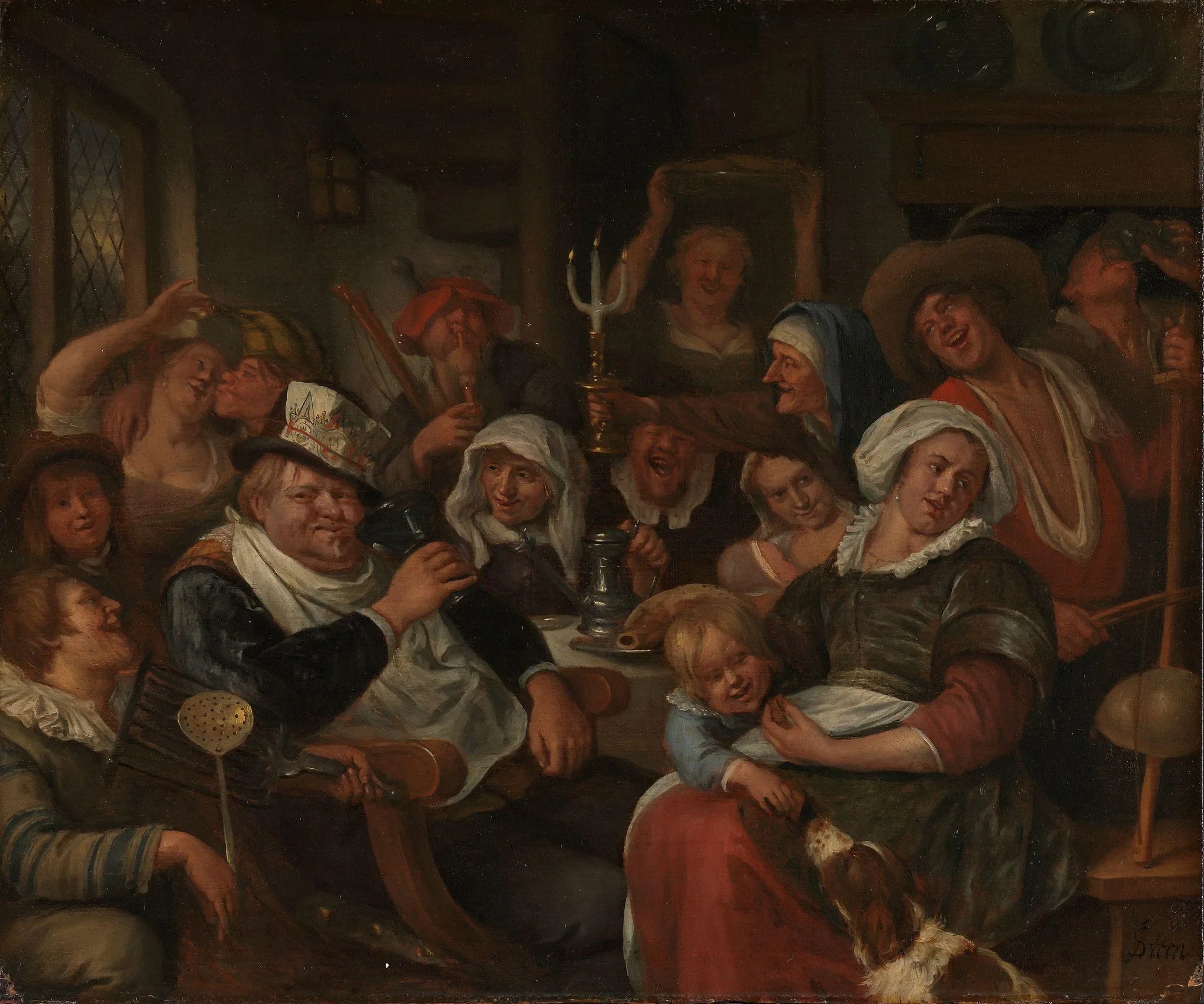 La Nuit des Rois - Jan Steen image 1 reproduction artisanale de tableau