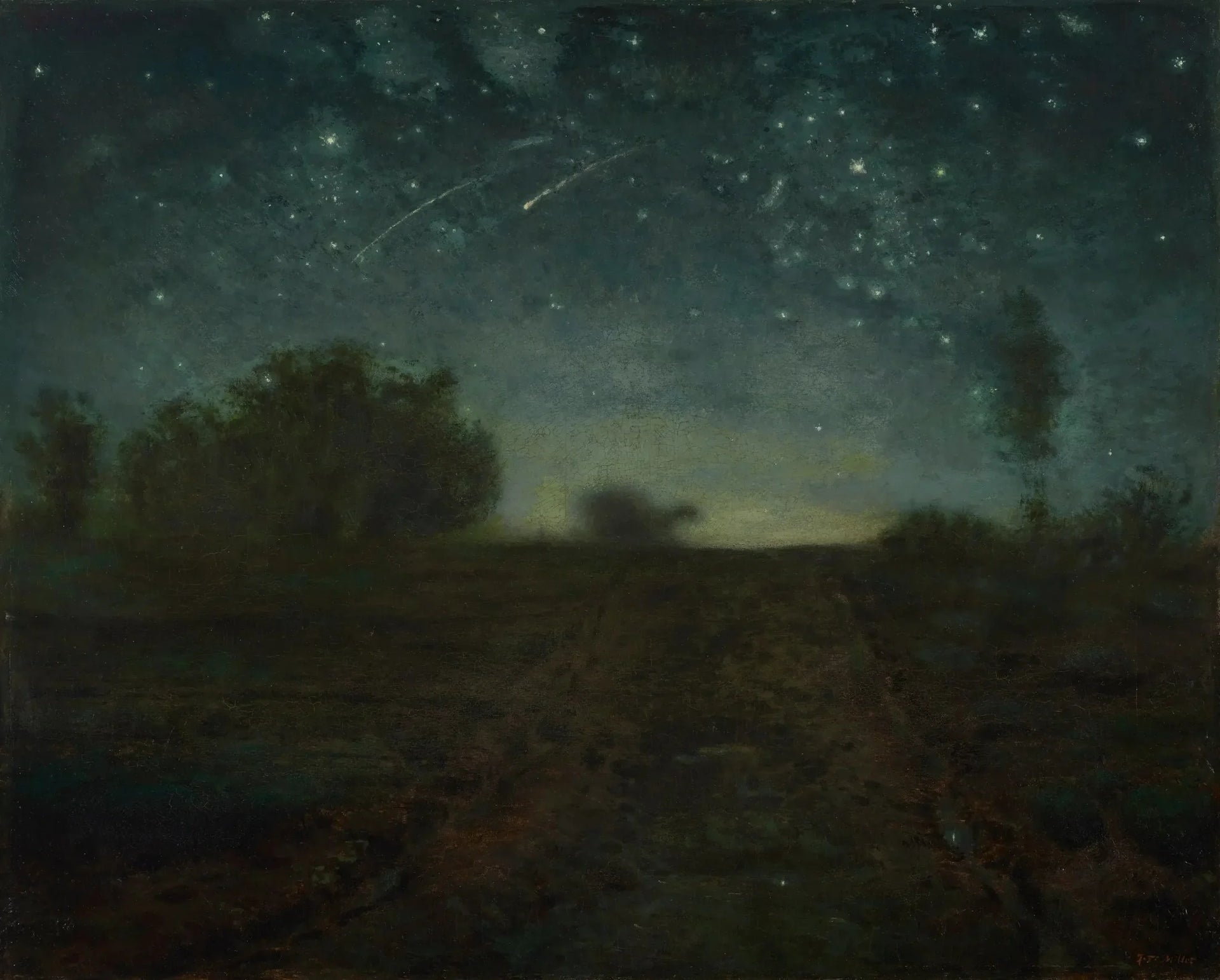 La Nuit étoilée - Jean-François Millet image 1 copie de tableau peinte à la main