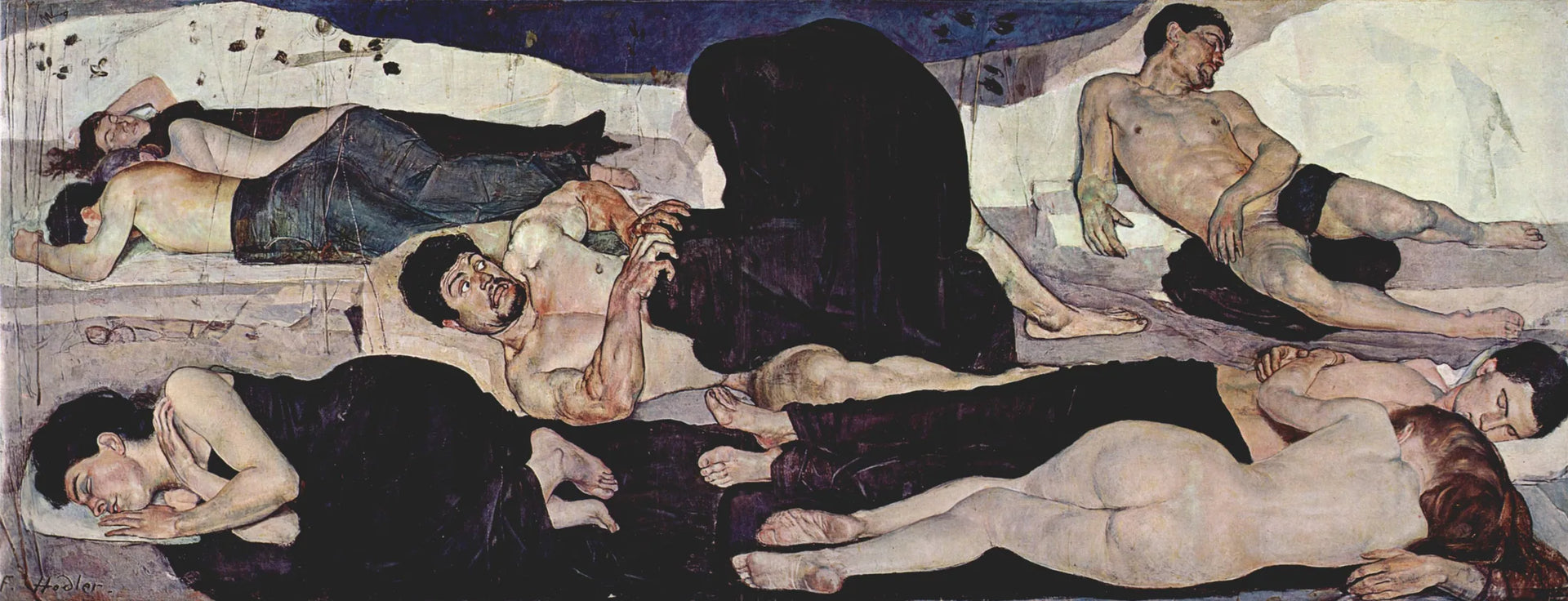 La Nuit - Ferdinand Hodler image 1 copie de tableau peinte à la main