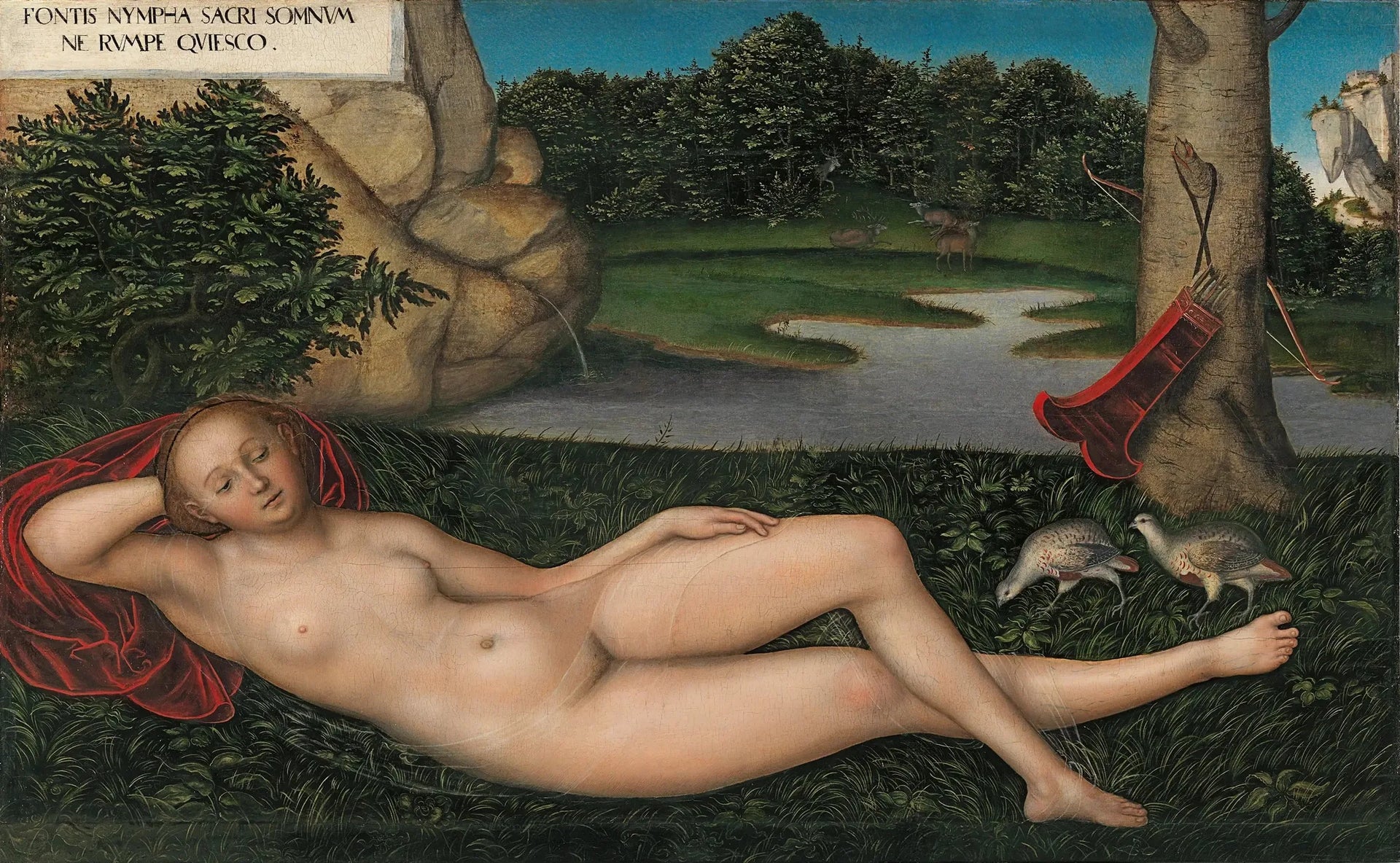 La Nymphe à la source - Lucas Cranach the Elder image 1 reproduction réalisée par Alpha Reproduction