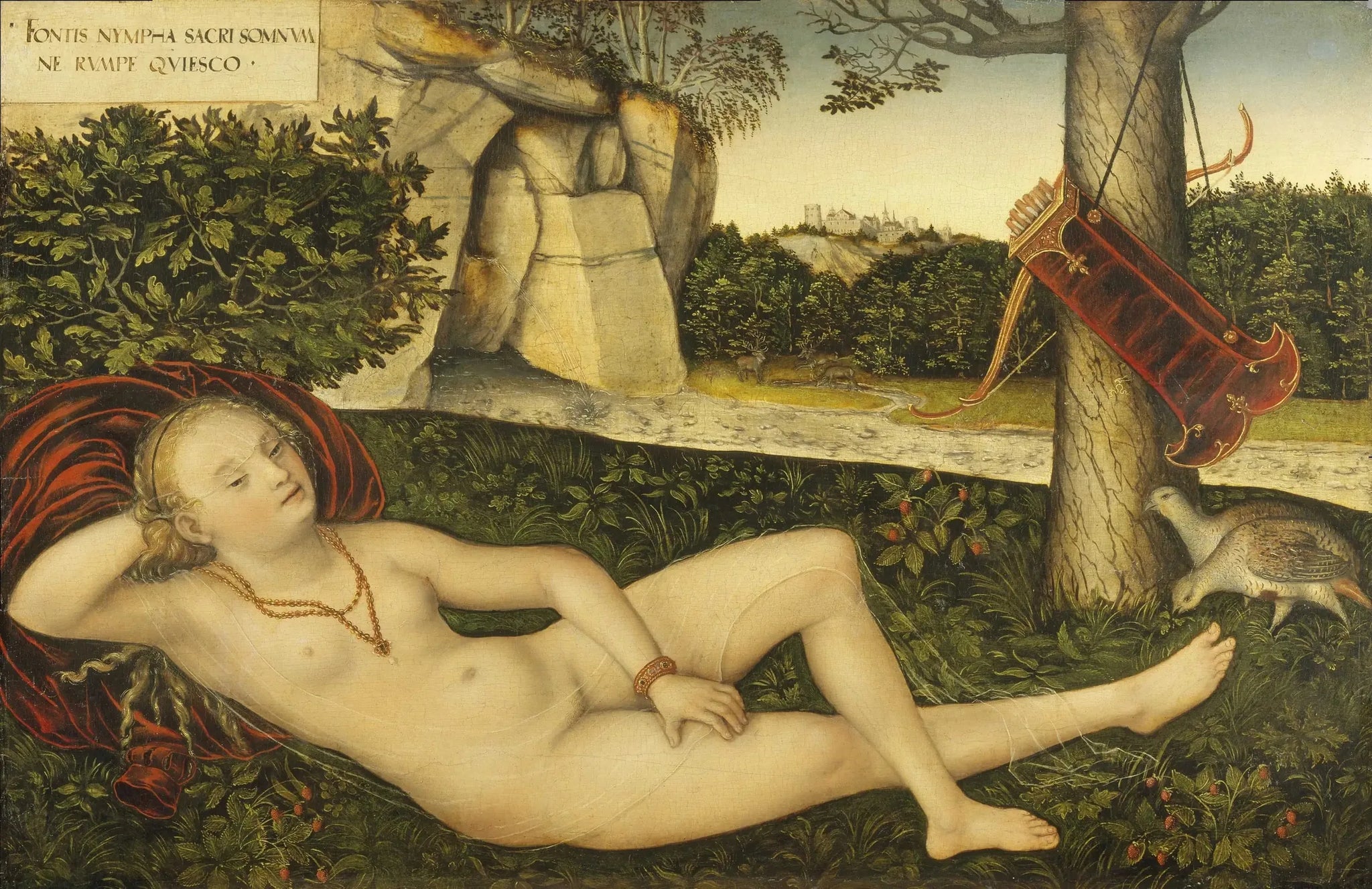 La Nymphe à la source - Lucas Cranach the Elder image 1 tableau peint à l’huile sur toile