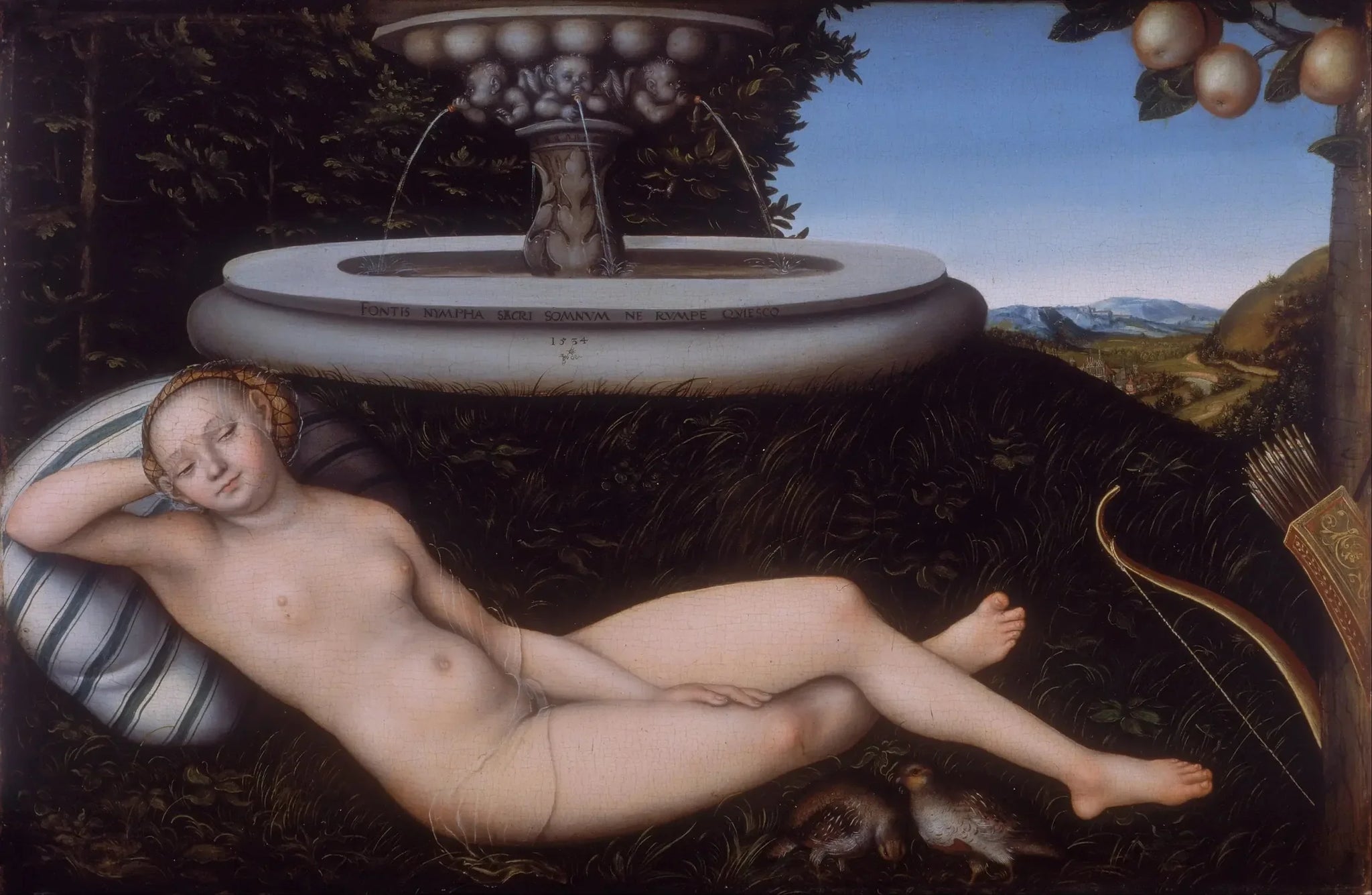 La Nymphe de la Fontaine - Lucas Cranach the Elder image 1 reproduction d’œuvre d’art à l’huile