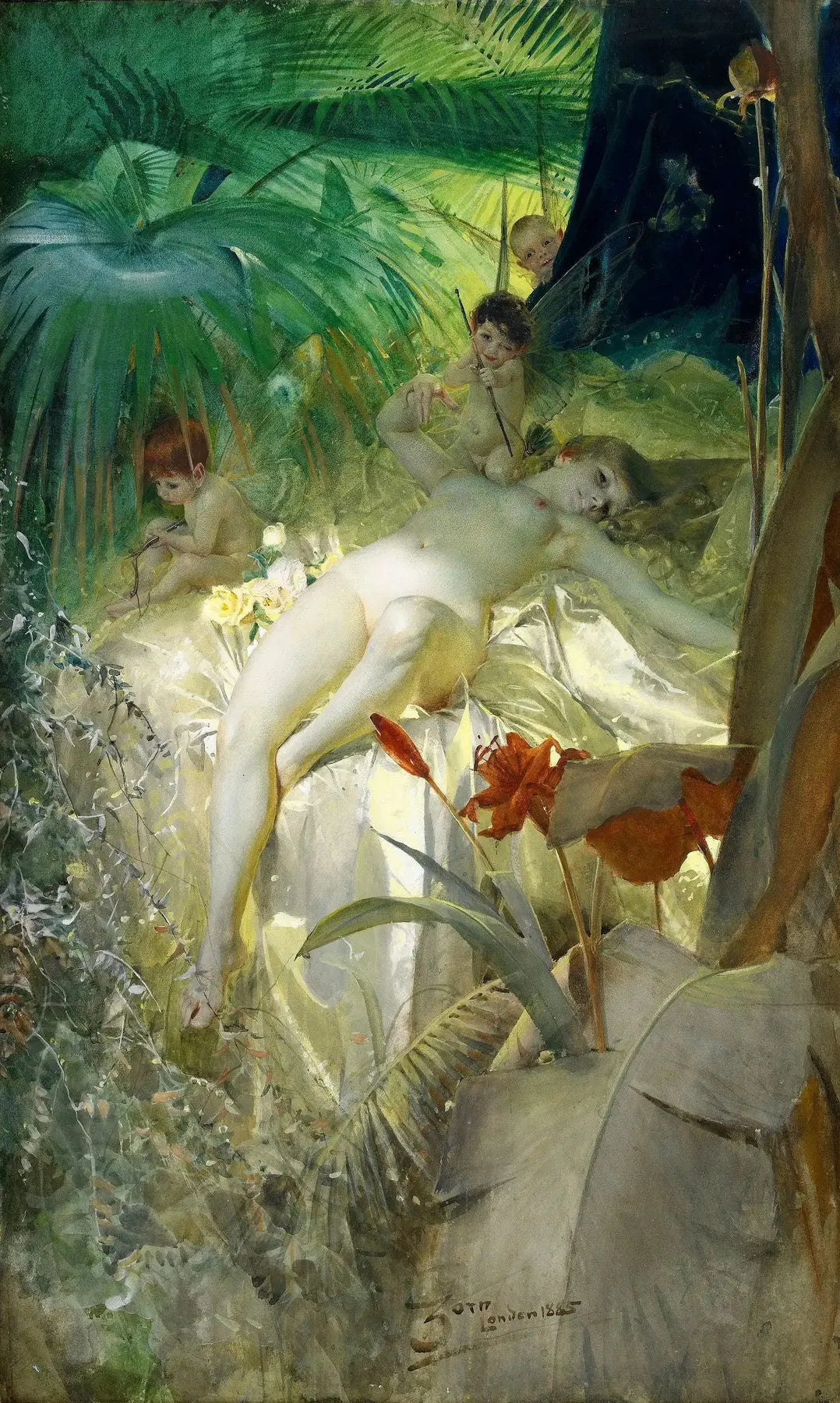 La Nymphe de l'amour - Anders Zorn image 1 reproduction d’œuvre d’art à l’huile