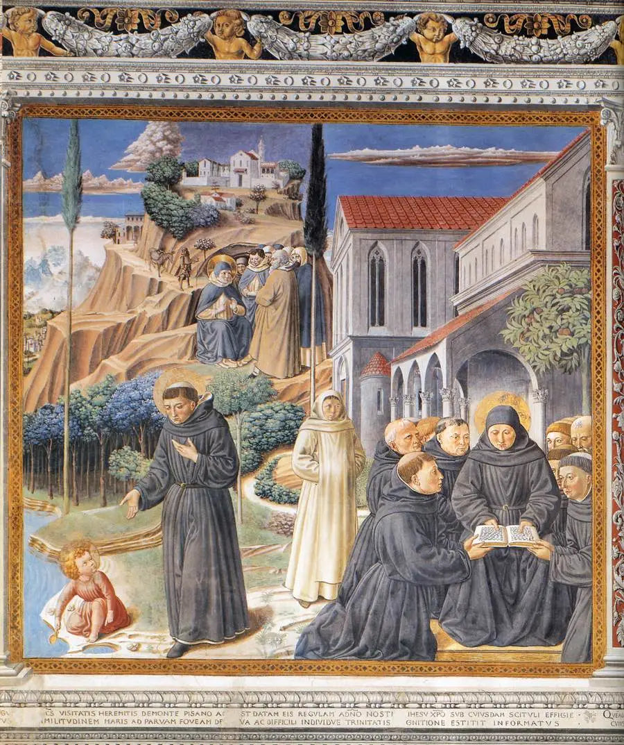 La parabole de la Sainte Trinité (scène 12, mur sud) - Benozzo Gozzoli image 1 reproduction réalisée par Alpha Reproduction