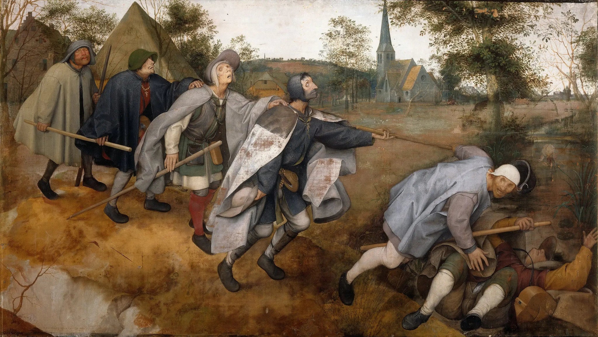 La Parabole des aveugles - Pieter Brueghel the Elder image 1 reproduction artisanale de tableau