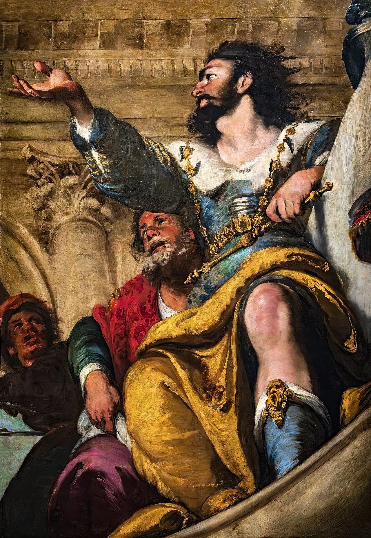 La parabole du banquet de mariage - Bernardo Strozzi image 1 reproduction de peinture à l’huile
