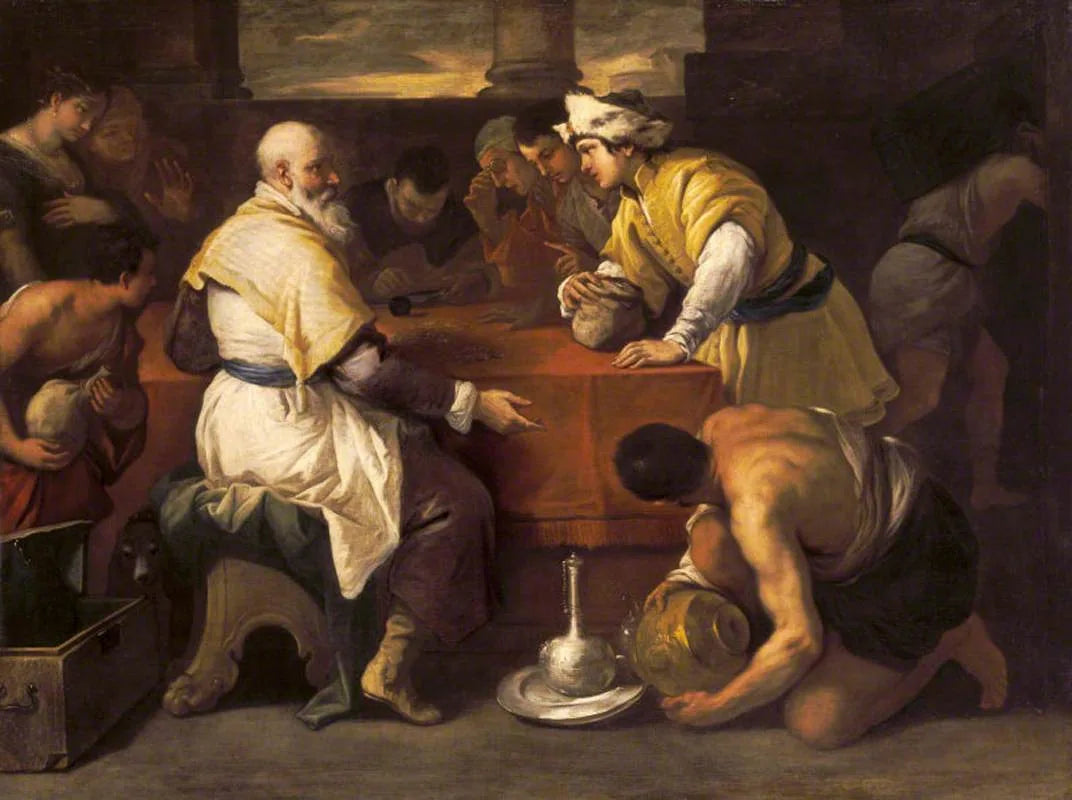 La parabole du fils prodigue : recevoir sa part - Luca Giordano image 1 tableau peint à l’huile sur toile