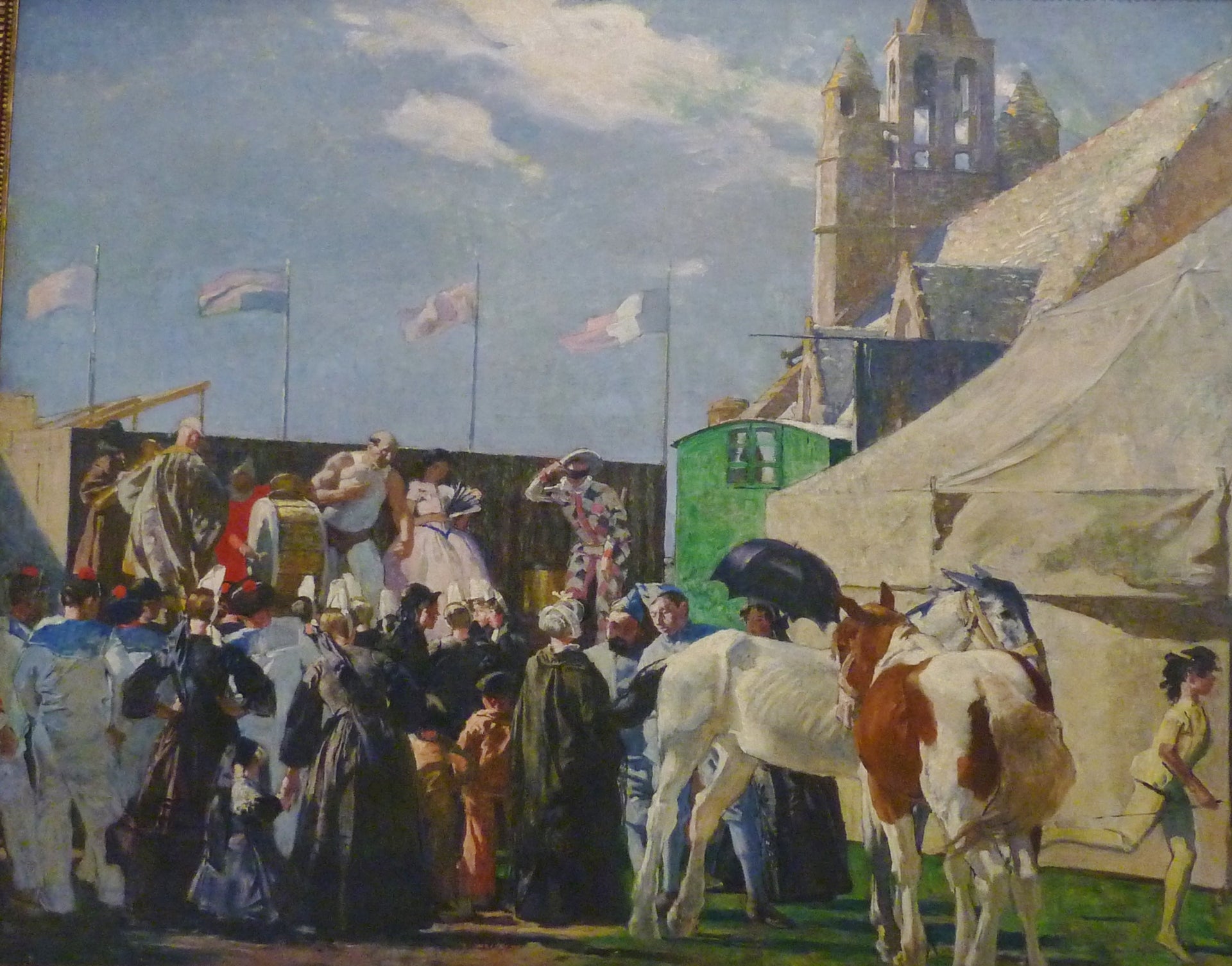 La Parade de foire - Lucien Simon image 1 reproduction de peinture à l’huile
