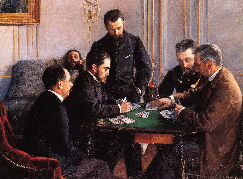 La Partie de bésigue - Gustave Caillebotte image 1 tableau peint à l’huile sur toile