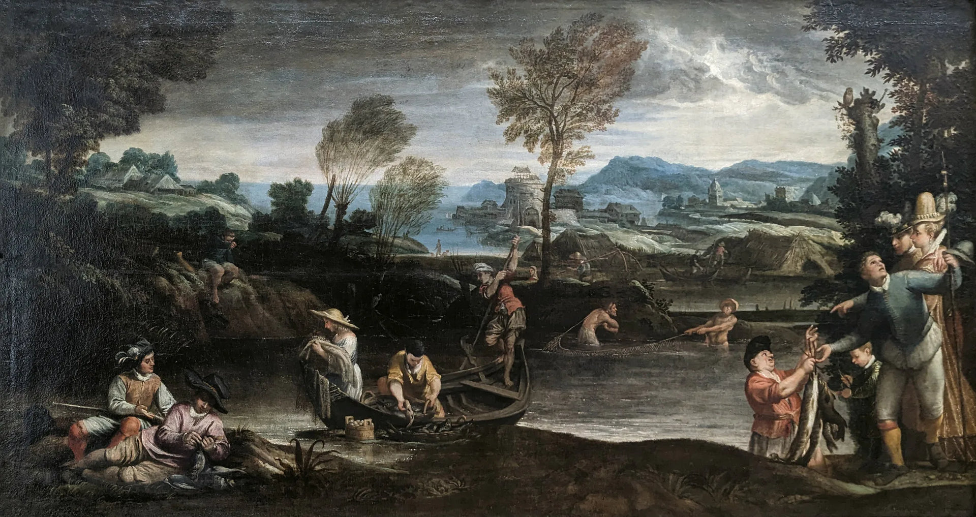 La Pêche - Annibale Carracci image 1 reproduction artisanale de tableau