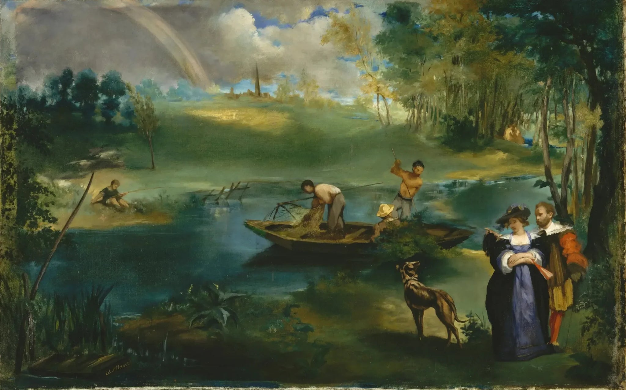 La pêche - Édouard Manet image 1 reproduction d’œuvre d’art à l’huile