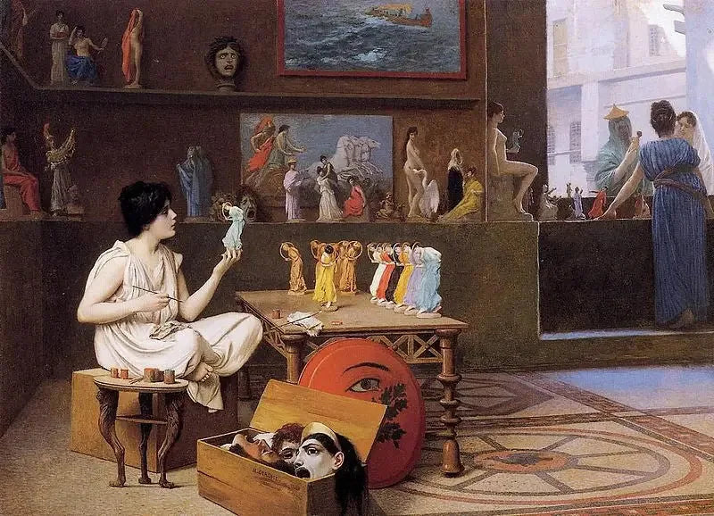 La peinture insufflant la vie à la sculpture - Jean-Léon Gérôme image 1 reproduction de peinture à l’huile
