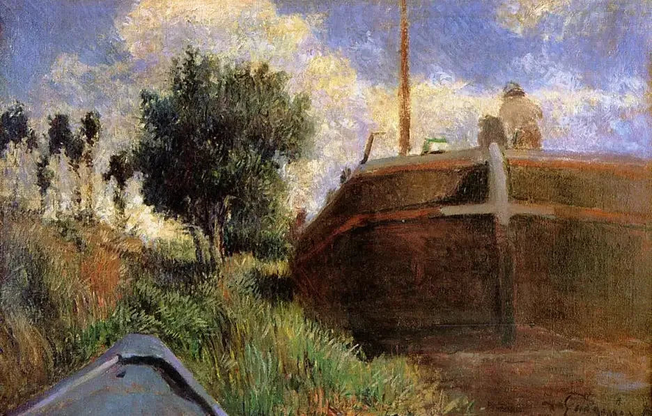 La Péniche bleue - Paul Gauguin image 1 reproduction artisanale de tableau