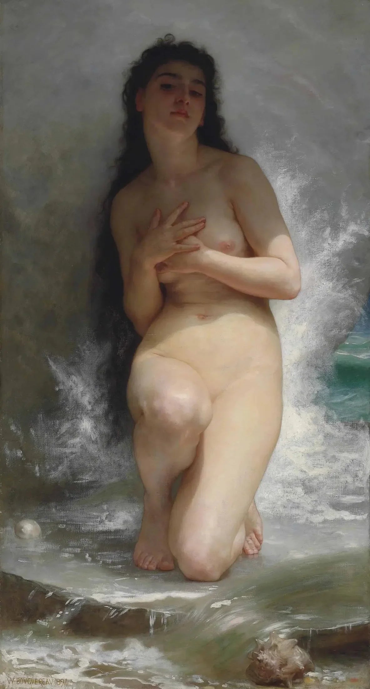La Perle - Bouguereau image 1 reproduction artisanale de tableau