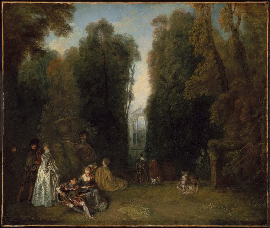 La Perspective - Antoine Watteau image 1 reproduction d’œuvre d’art à l’huile