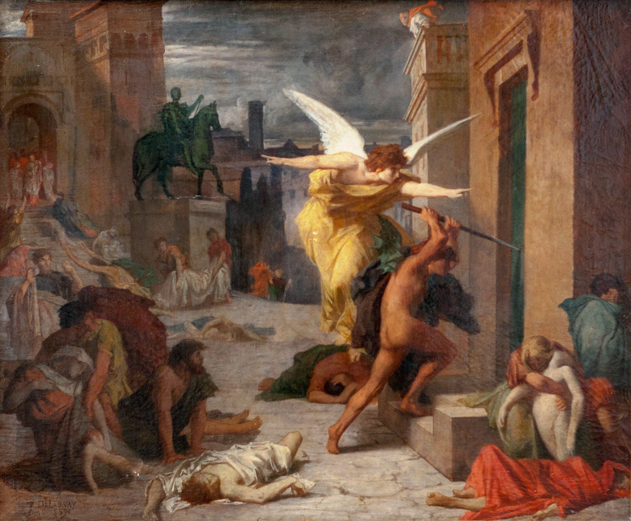 La Peste à Rome - Jules-Élie Delaunay image 1 reproduction de peinture à l’huile