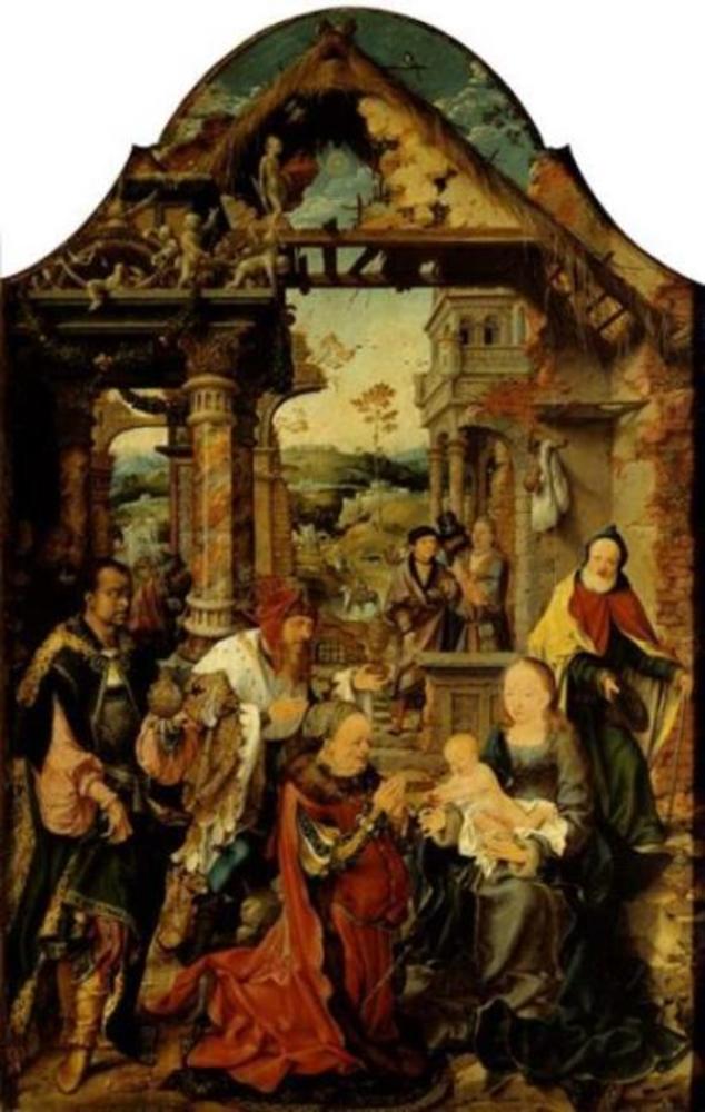 La Petite Adoration des Mages - Joos van Cleve image 1 copie de tableau peinte à la main