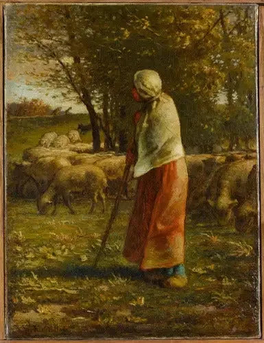 La Petite bergère - Jean-François Millet image 1 reproduction réalisée par Alpha Reproduction