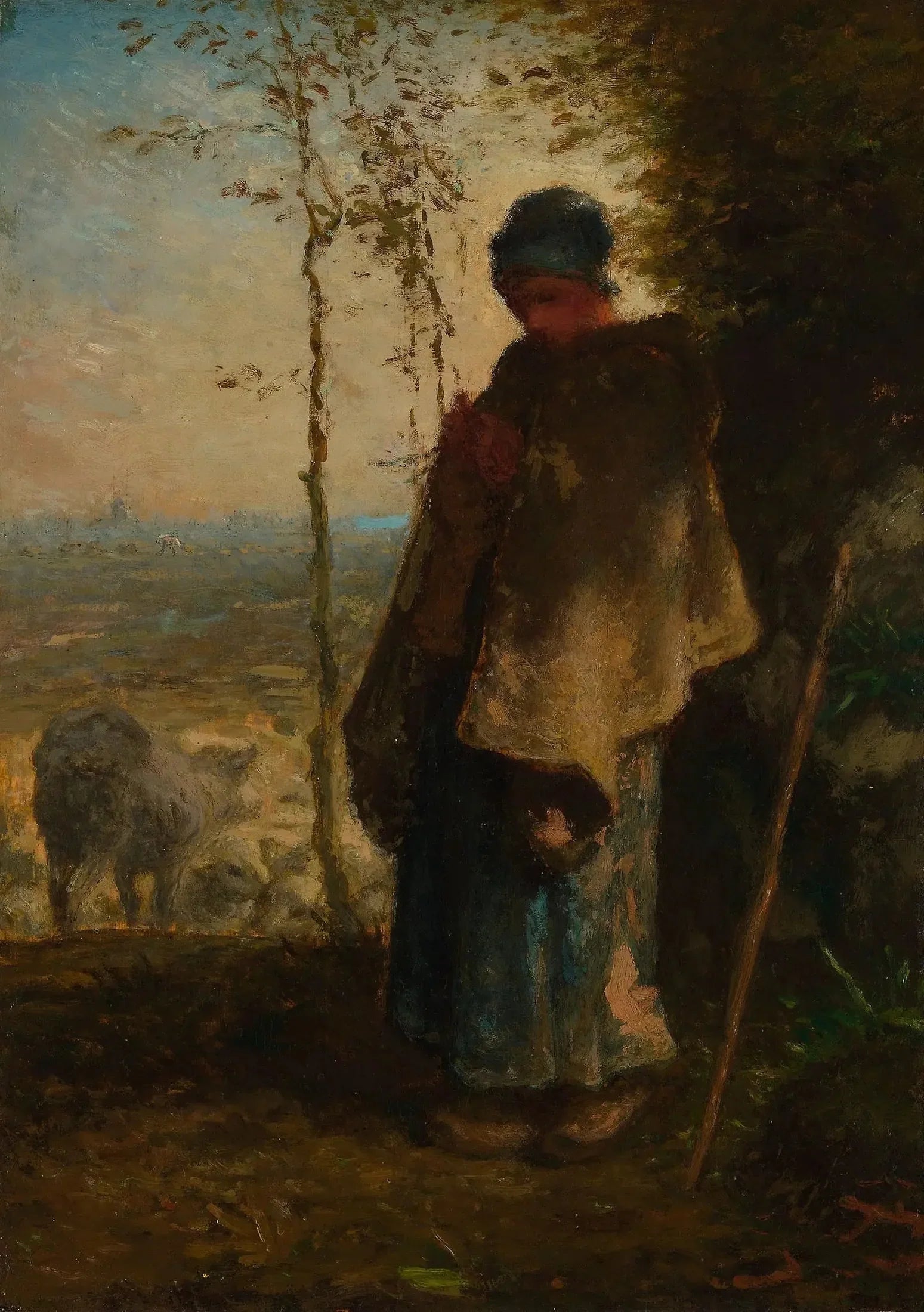 La petite bergère - Jean-François Millet image 1 reproduction de peinture à l’huile