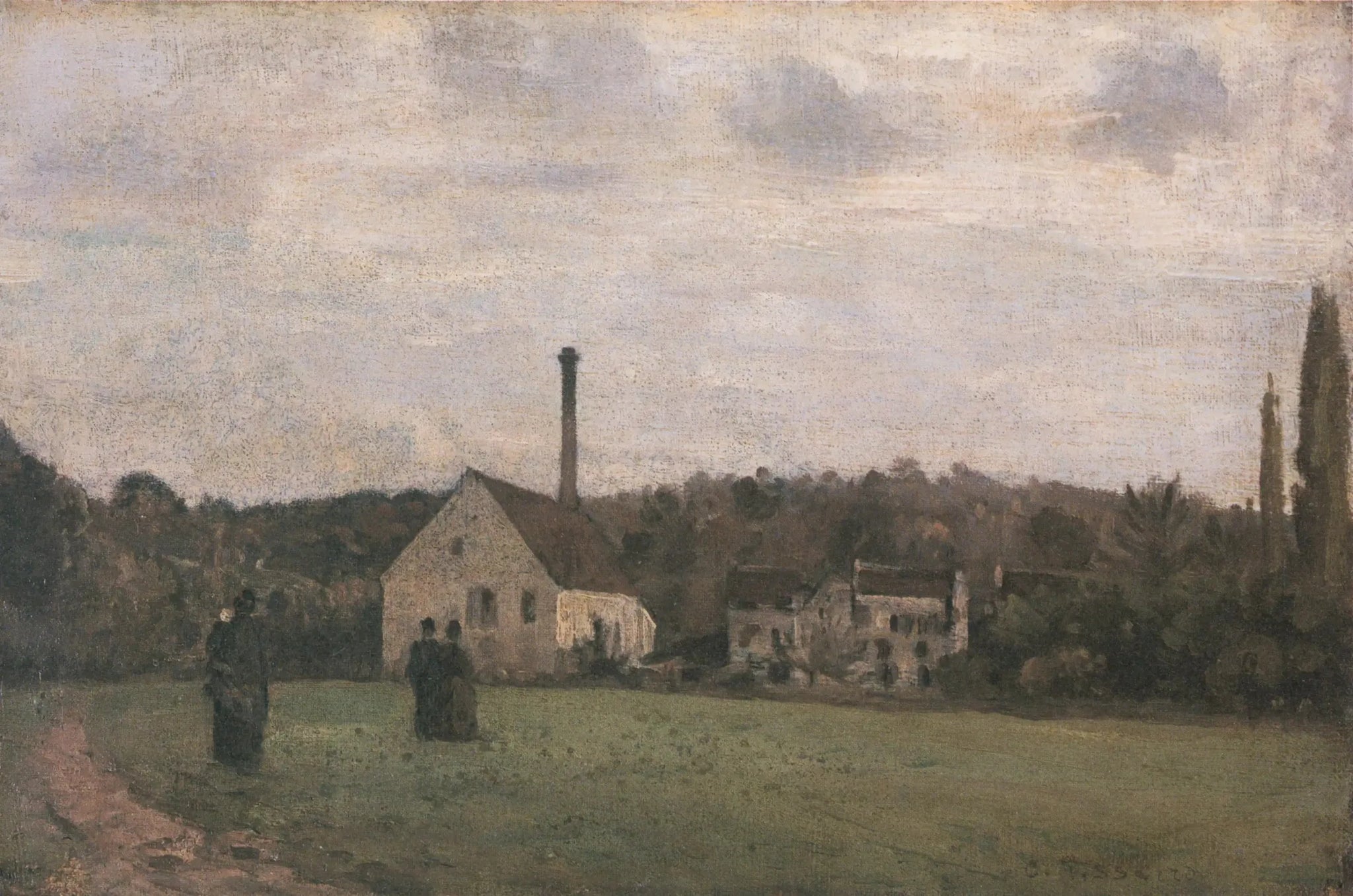 La Petite Fabrique - Camille Pissarro image 1 copie de tableau peinte à la main