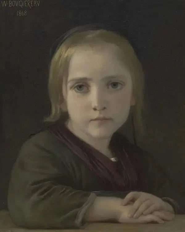 La petite fille aux yeux bleus - Bouguereau