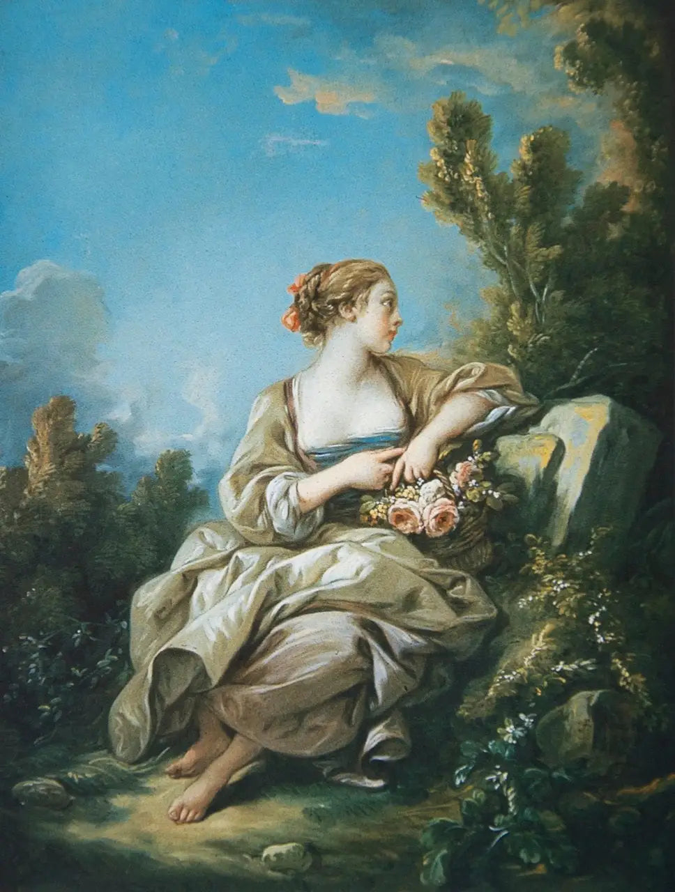 La petite jardinière - François Boucher image 1 reproduction réalisée par Alpha Reproduction