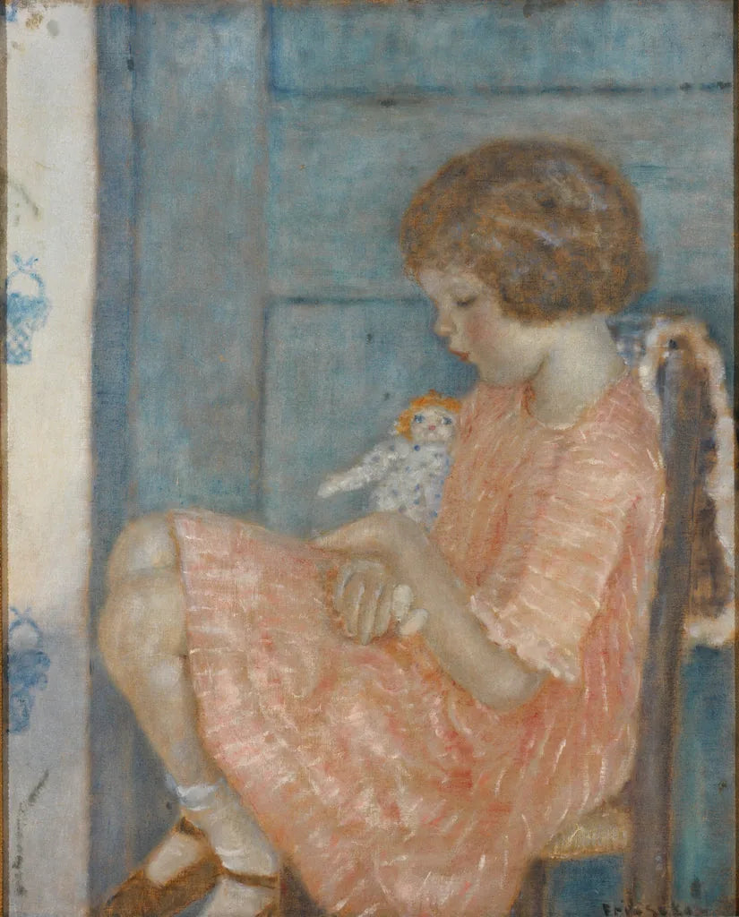 La Petite Mère (La Petite Mère) - Frederick Carl Frieseke image 1 reproduction d’œuvre d’art à l’huile